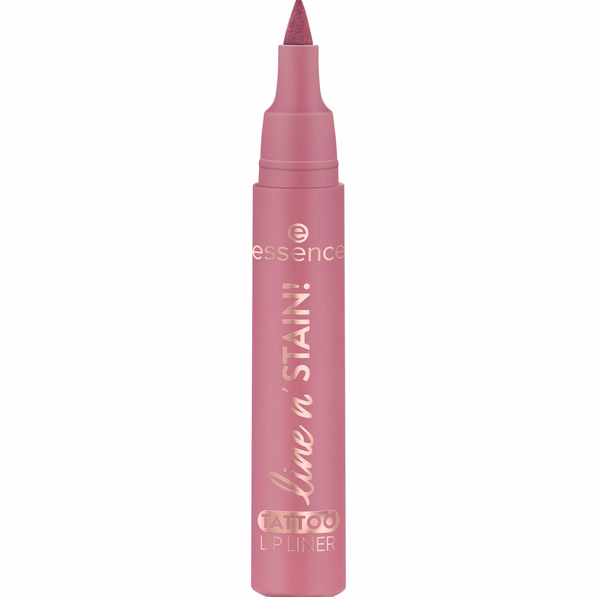 essence line n' STAIN! TATTOO LIP LINER, nr 01, czerwony, długotrwały, definiujący, efekt barwienia, intensywny kolor, wegański, bez perfum, bez alkoholu, bez parabenów, 3 szt. (3 x 2,5 ml)