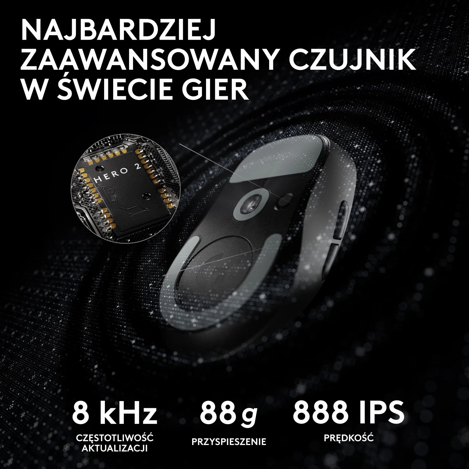 Logitech G PRO X SUPERLIGHT 2, bezprzewodowa mysz do gier, Pro-Grade mysz waga 60 g, Östeuropa Version,5 programowalnymi przyciskami, 44 tys. DPI,częstotliwość raportowania 8 kHz,USB-C, PC/Mac, Czarny