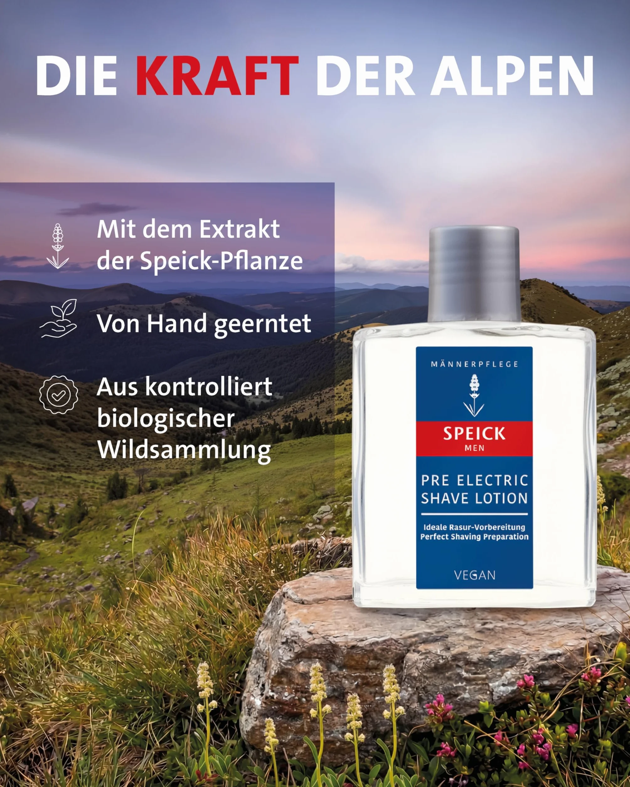 SPEICK Men Pre Electric Shave Lotion vor der Rasur, 100 ml Lotion