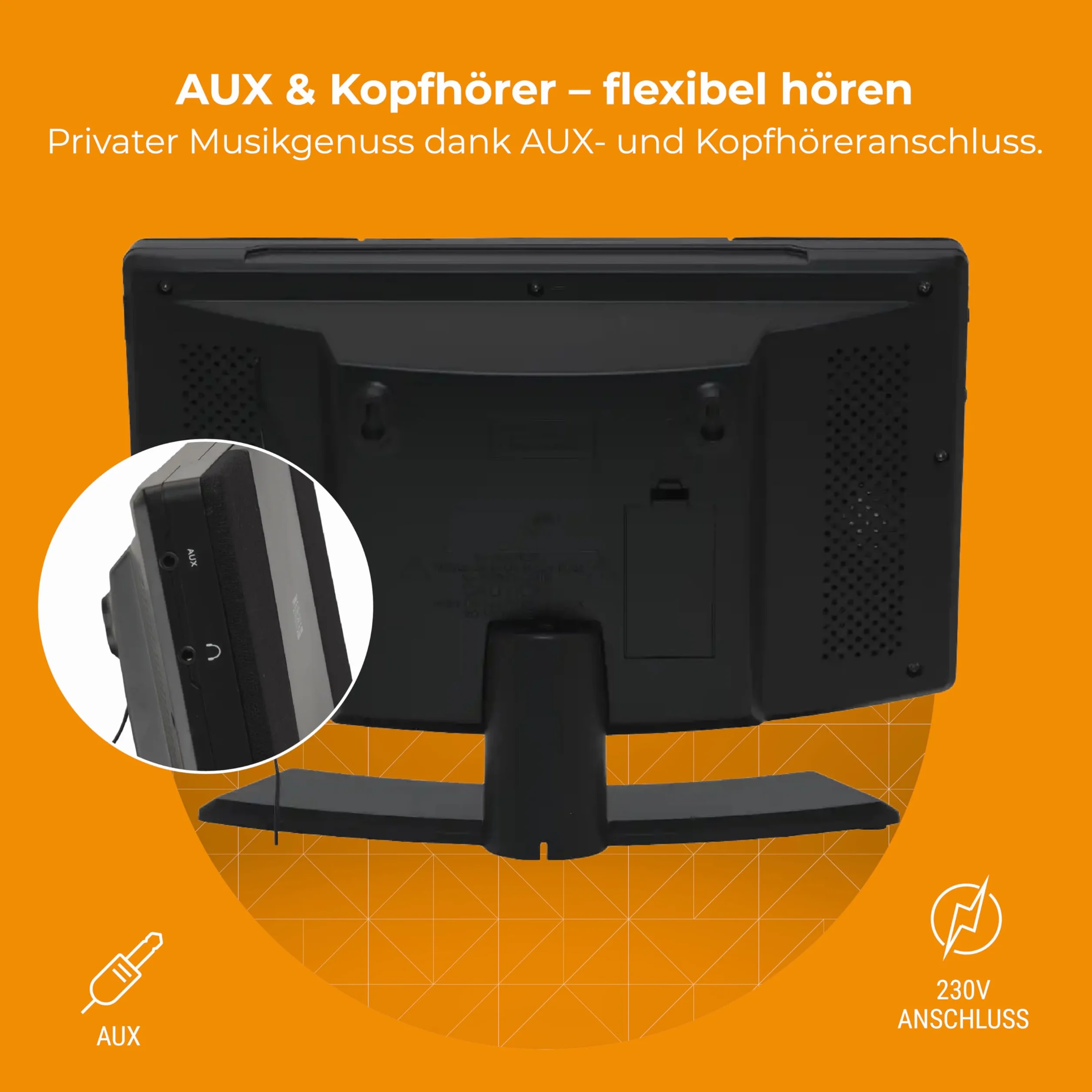 Denver Kompaktowy mikrofon stereo HiFi - Radio FM, odtwarzacz CD, montaż na ścianie - AUX - Funkcja zegara i budzika - z pilotem - MC5220MK2 - Czarny