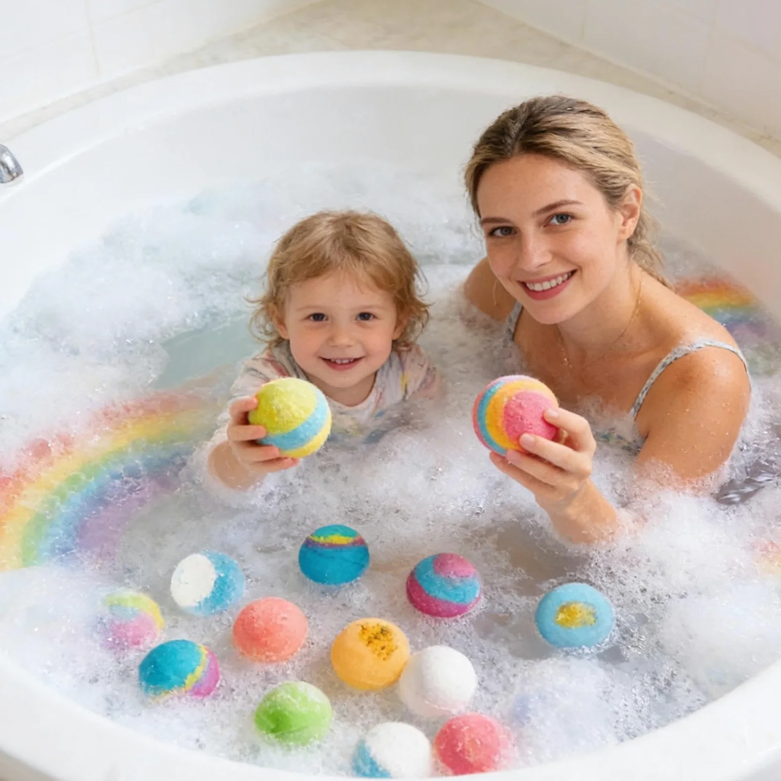 Kule do Kąpieli dla Dziewczyn 12 sztuk suszonych kwiatów o długotrwałym | Naturalna kąpiel bąbelkowa dla spa, urodzin, relaksu, samoopieki, oraz prezent na