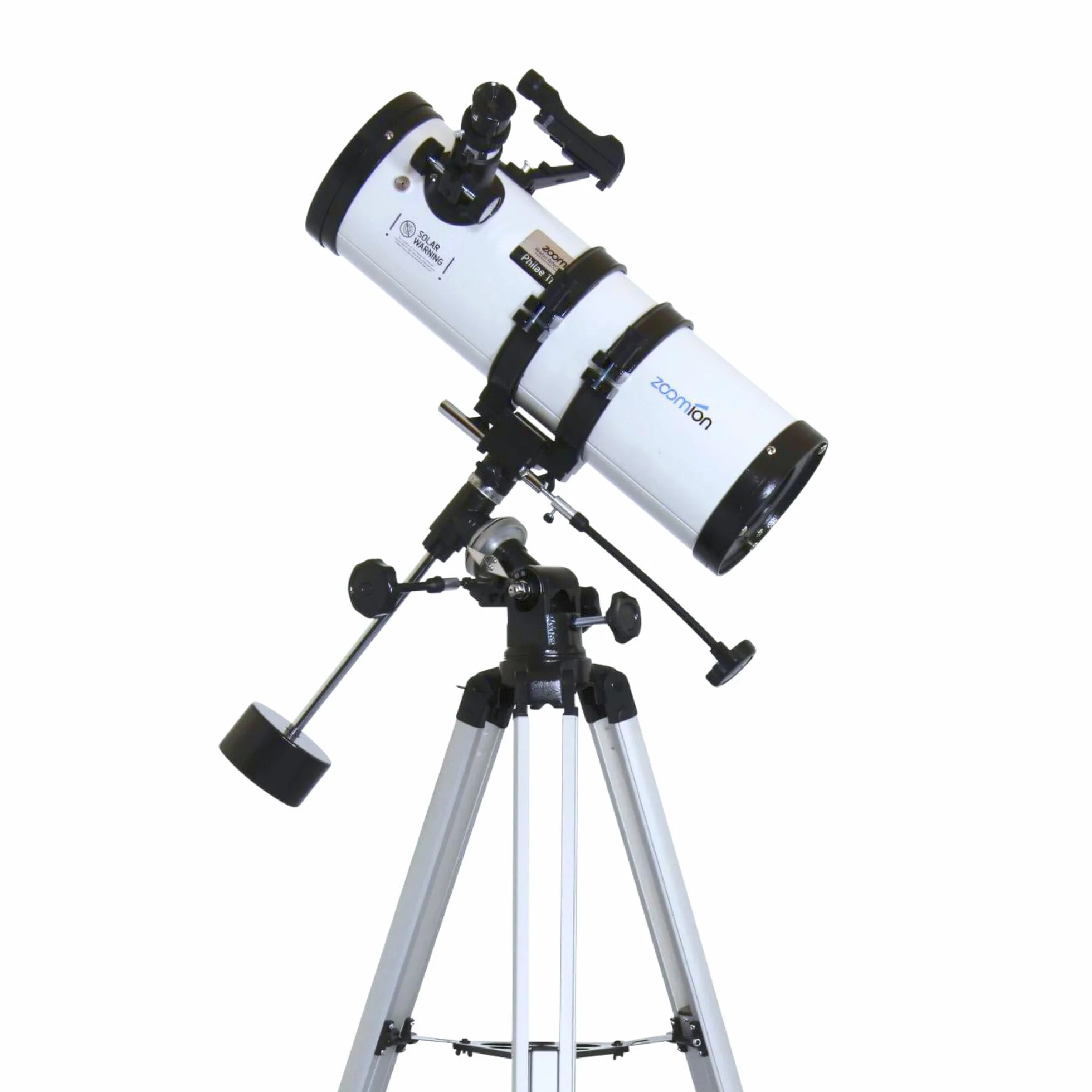 Teleskop zwierciadłowy Zoomion Philae 114/500 EQ. Astronomiczny teleskop w zestawie ze statywem, montażem i okularami. Na dobry wstęp do obserwacji