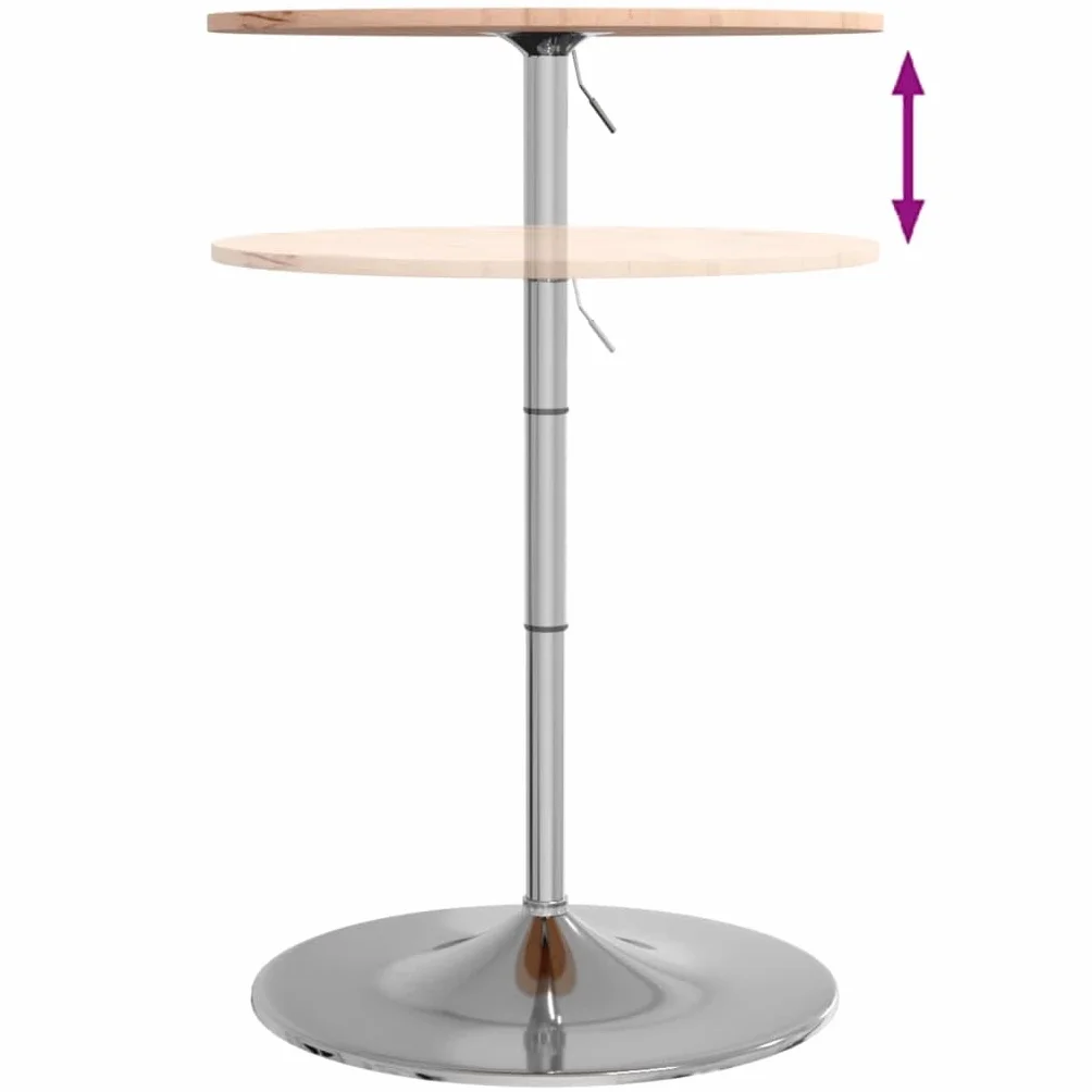 vidaXL Stolik barowy Ø60x89,5 cm lite drewno bukowe