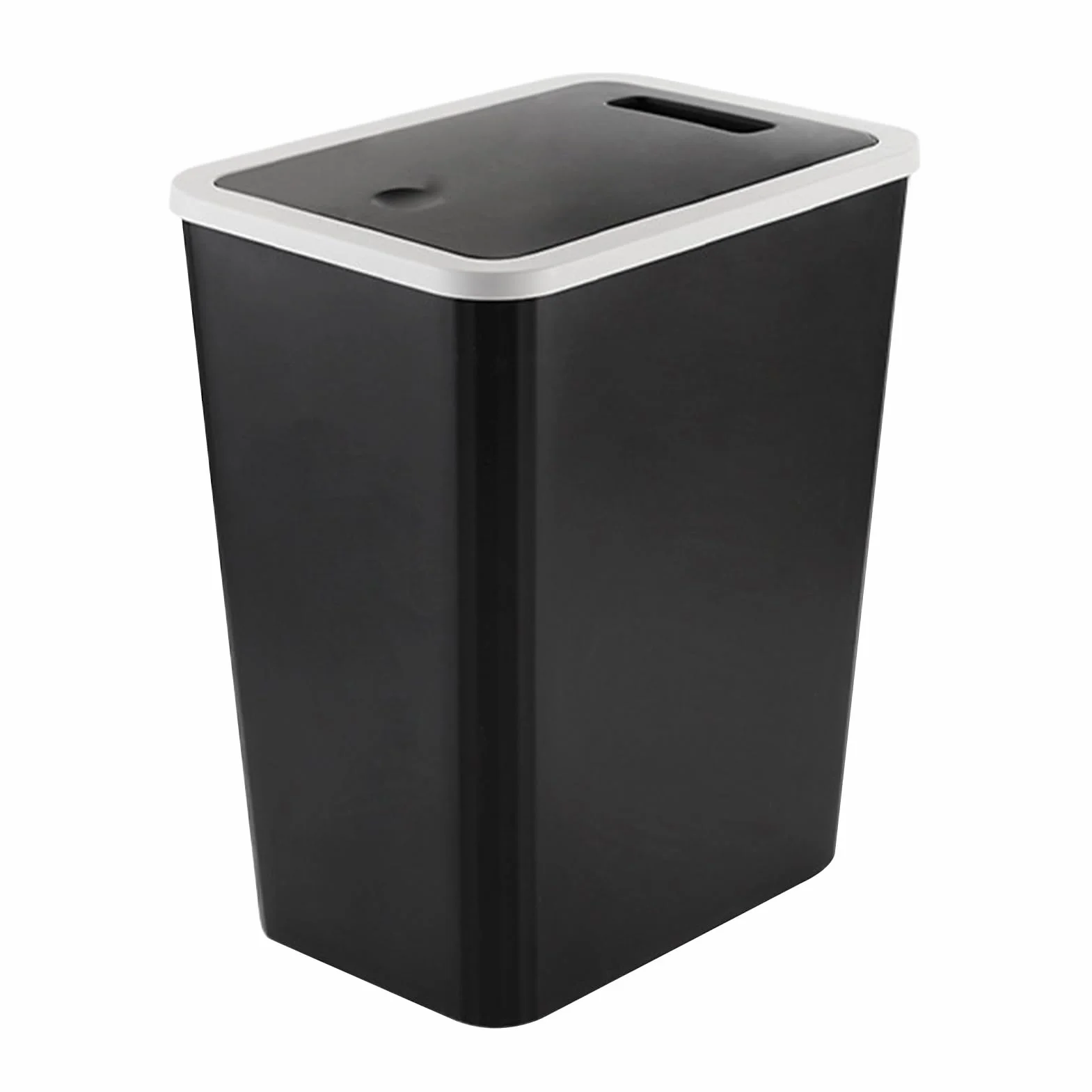 Kosz na śmieci z pokrywą 13 l pojemnik do recyklingu z prasą górną