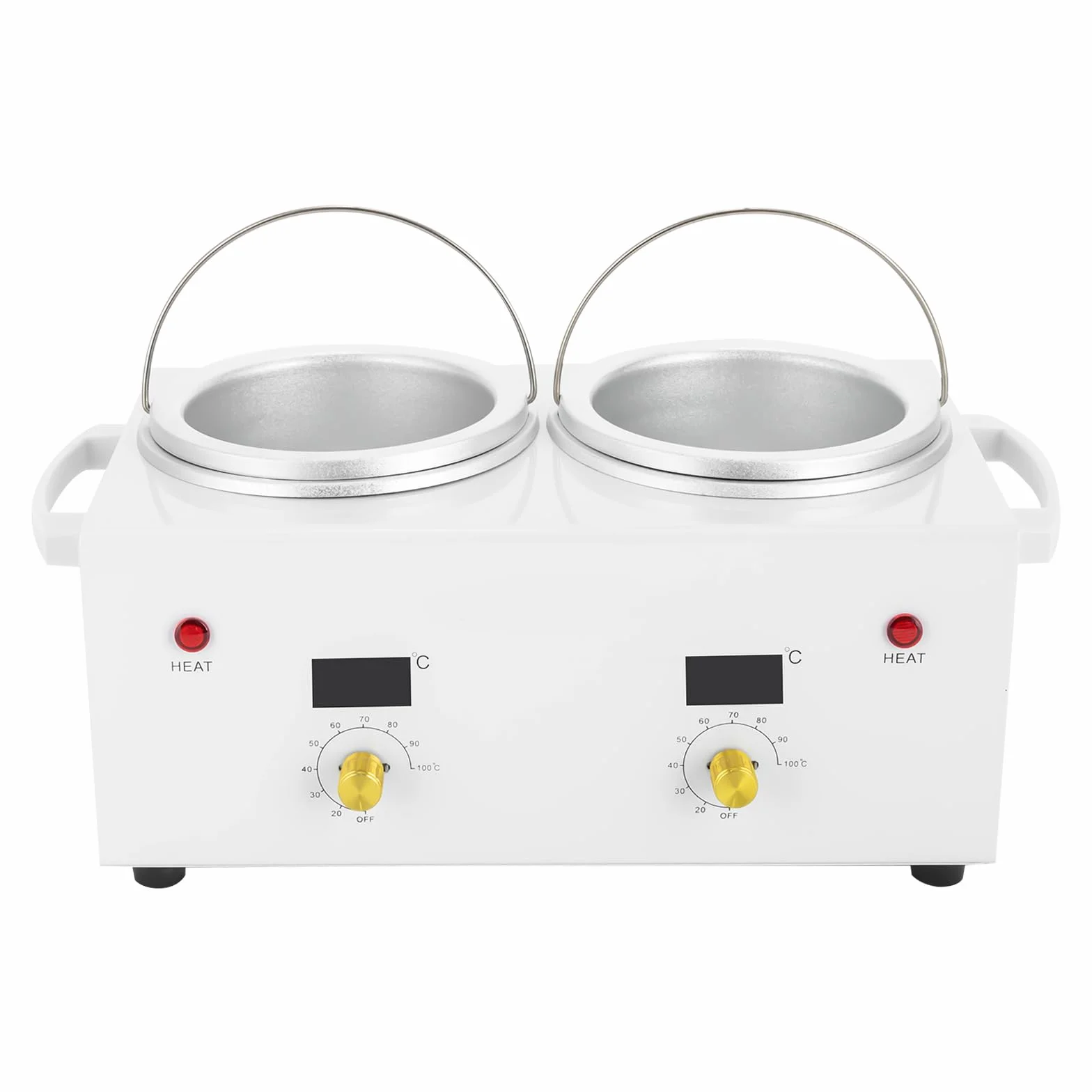 YUNRUX Podwójny podgrzewacz wosku 0,6L na garnek Elektryczny topnik wosku 20-120℃ Maszynka do topienia wosku do wyrobu świec Urządzenie do topienia świec z termostatem