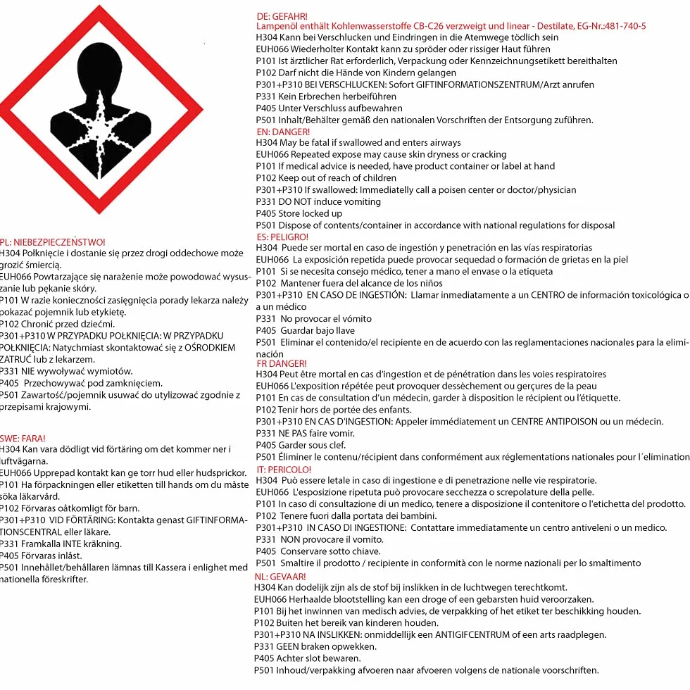 Olejek do lampy naftowej 3 l do użytku wewnątrz i na zewnątrz