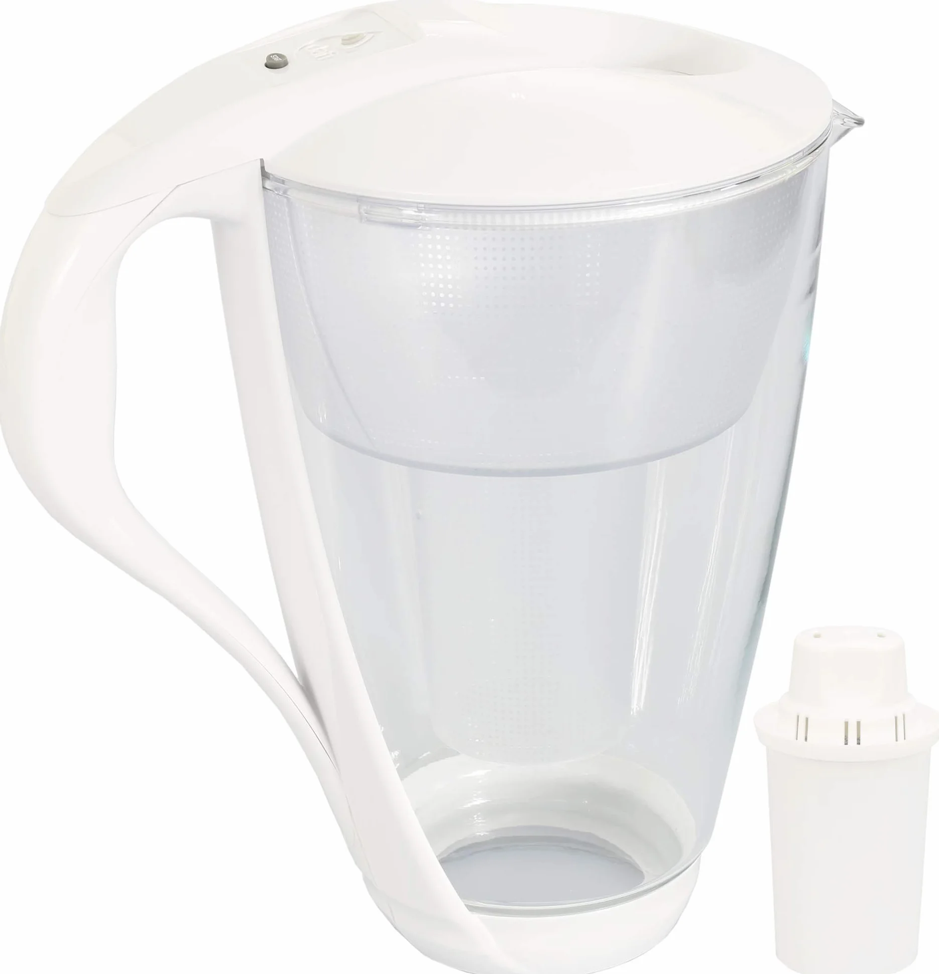 Szklany filtr do wody Dafi Crystal Classic 2,0 l z 1 wkładem filtrującym - biały