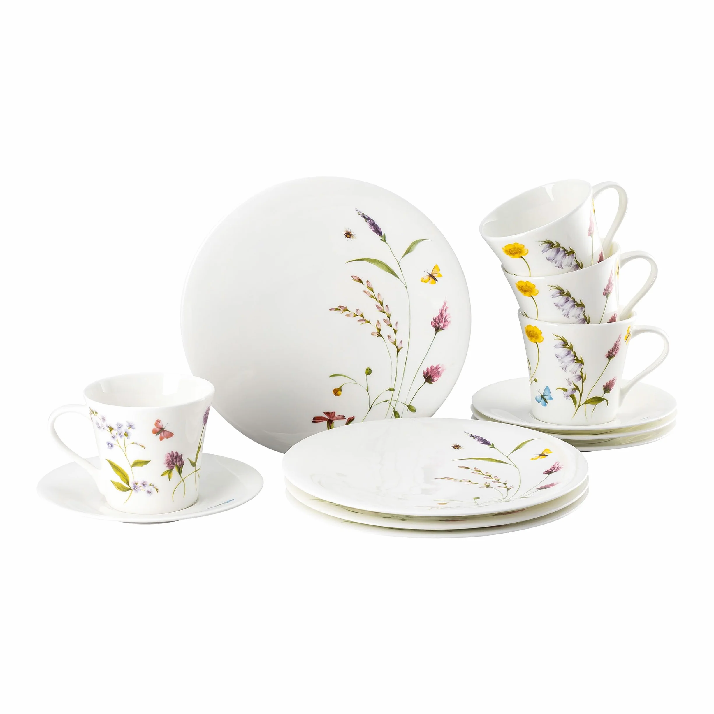 Hutschenreuther Nora Spring Vibes 12-częściowy zestaw do kawy, porcelana