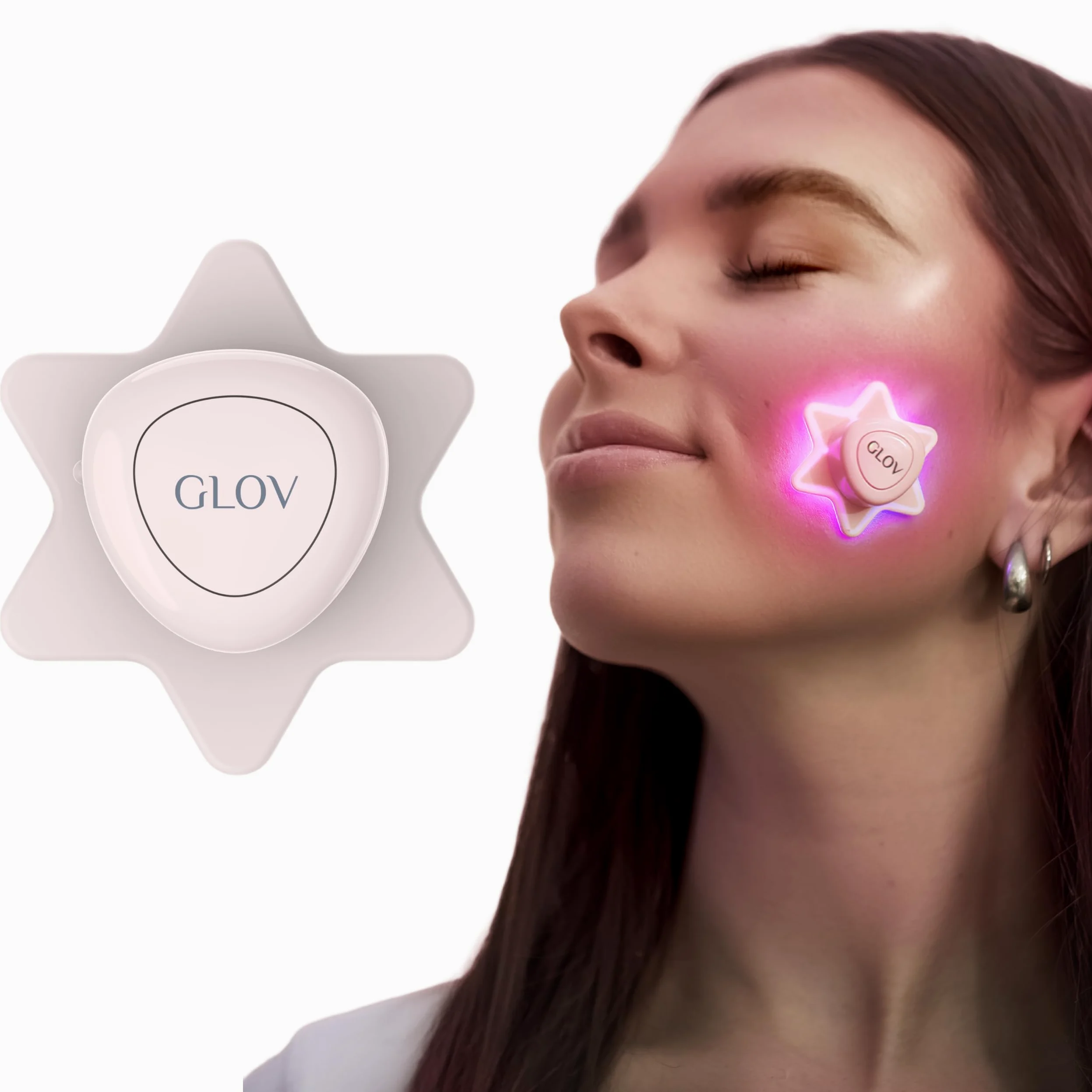 Glov Plaster Led na Trądzik-światło Niebieskie i Czerwone Kompaktowy Design Szybkie Sesje Domowa Pielęgnacja Efektywne Wsparcie Akcesoria do Pielęgnacji Skóry