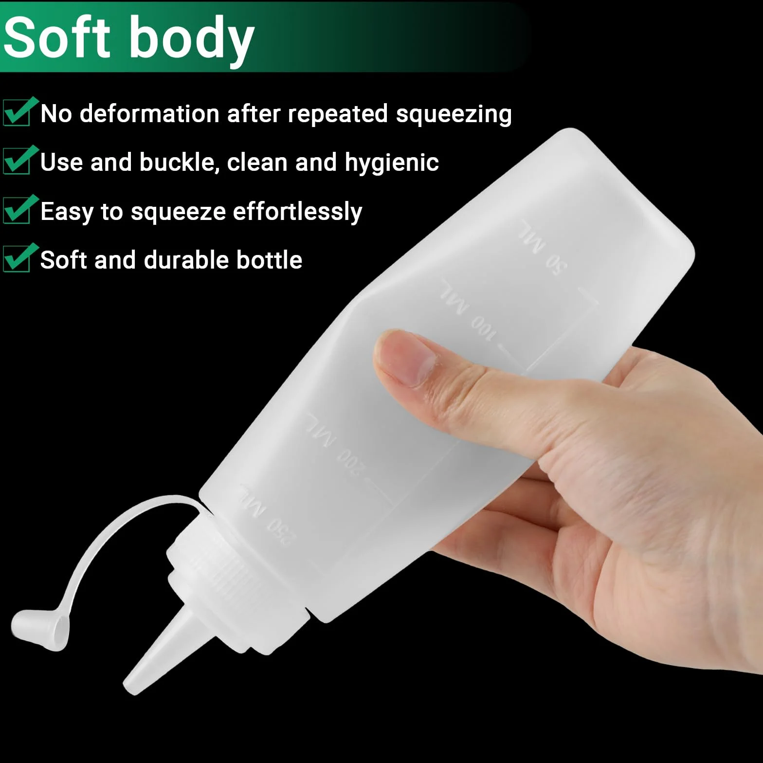 Butelka Squeeze 240 ml Biały 6 sztuk