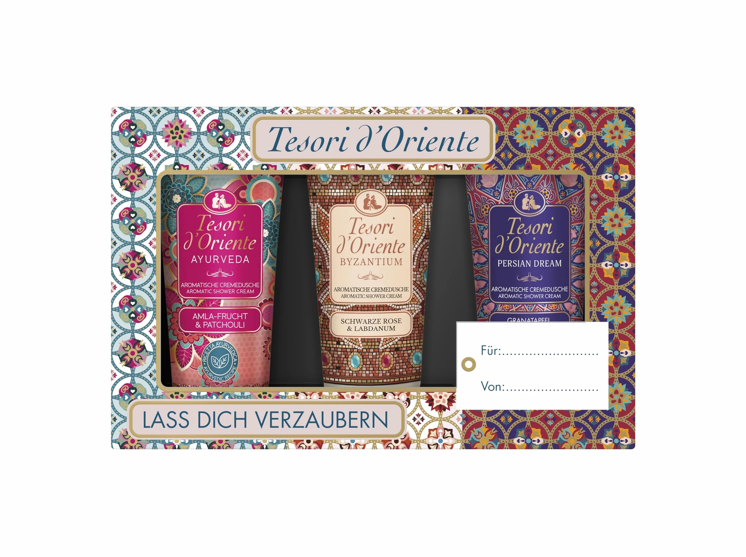 TESORI D'ORIENTE Zestaw upominkowy pod prysznic 3 x 75 ml Ayurveda Persian Dream Bizantium