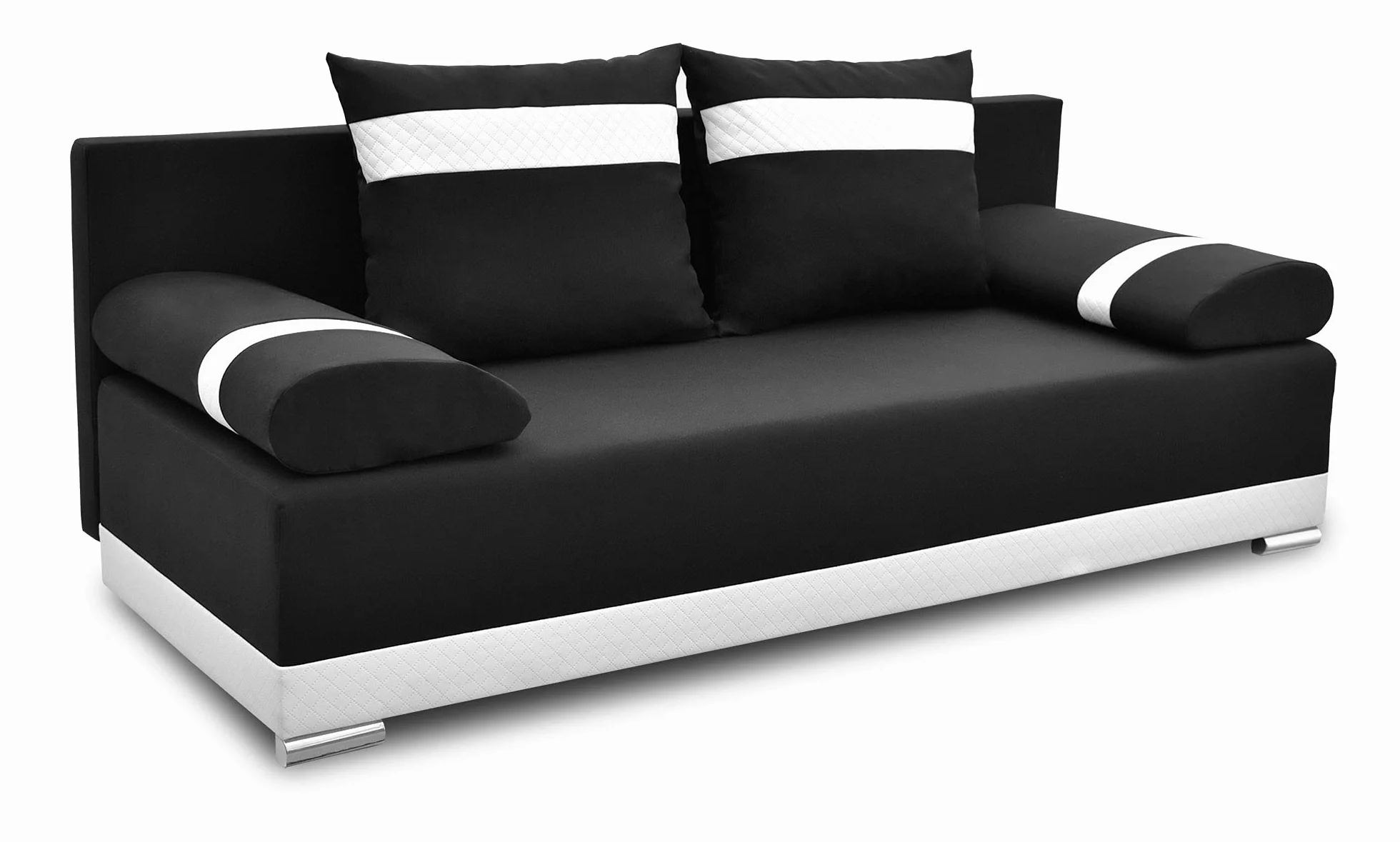 KANAPA SOFA ROZKŁADANA Z FUNKCJĄ SPANIA ORLEAN (Czarny)