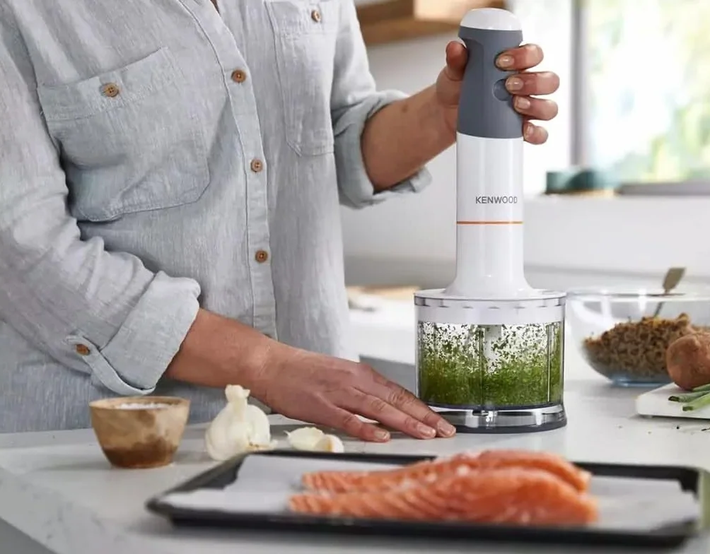 Kenwood Blender nurkowy HBM40.302WH 850 W 20 cm metalowy pręt, 1 prędkość+turbo, biały