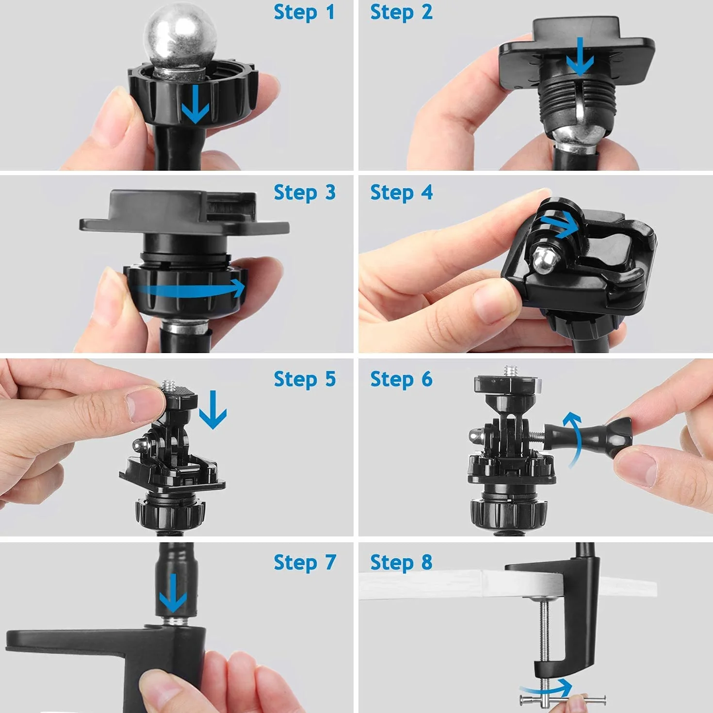 Webcam Stand, Upgraded Webcam Mount Stand with Flexible Gooseneck Arm and Clamp, Suit for Webcam C920,C922,C930
