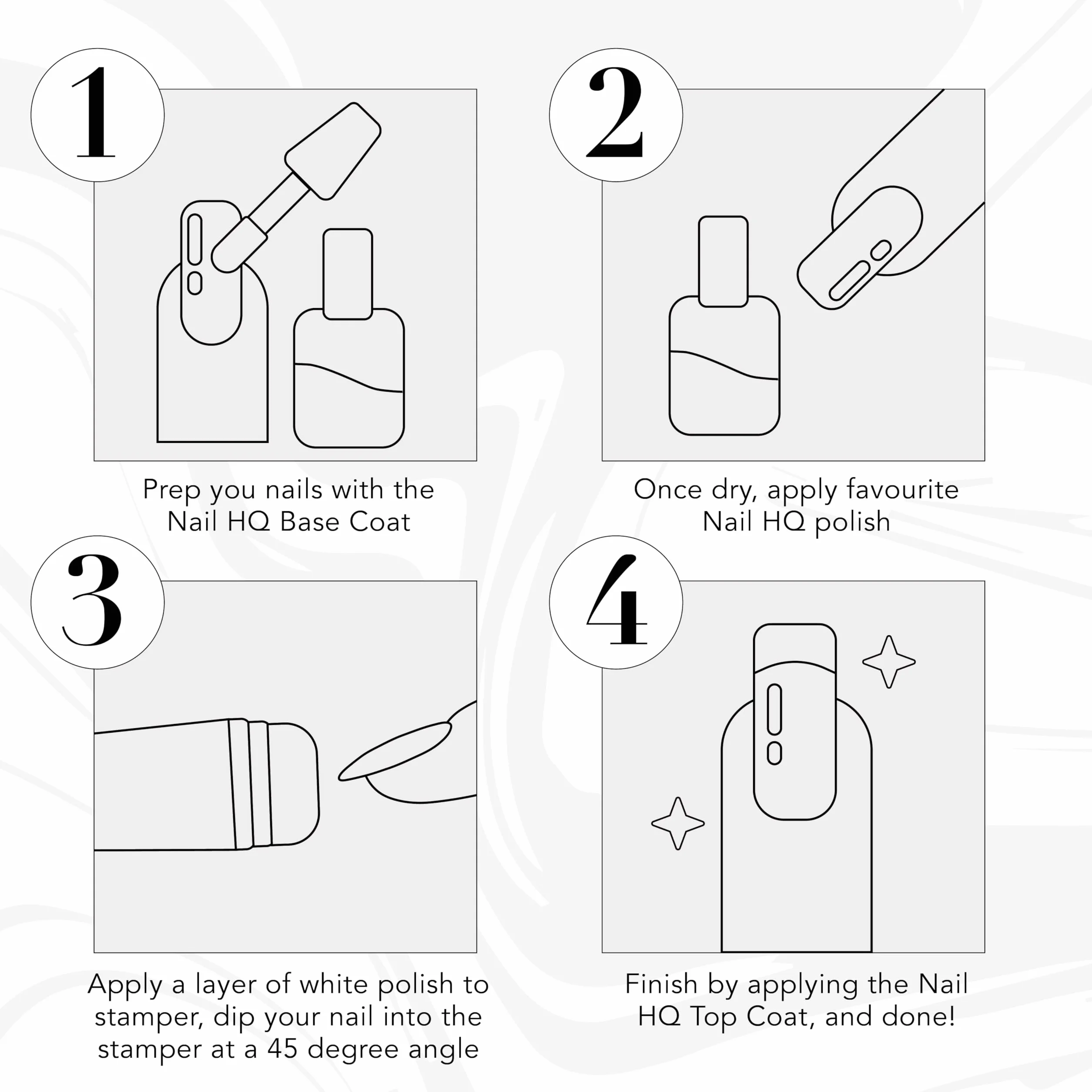 Nail HQ Francuski stempel do manicure