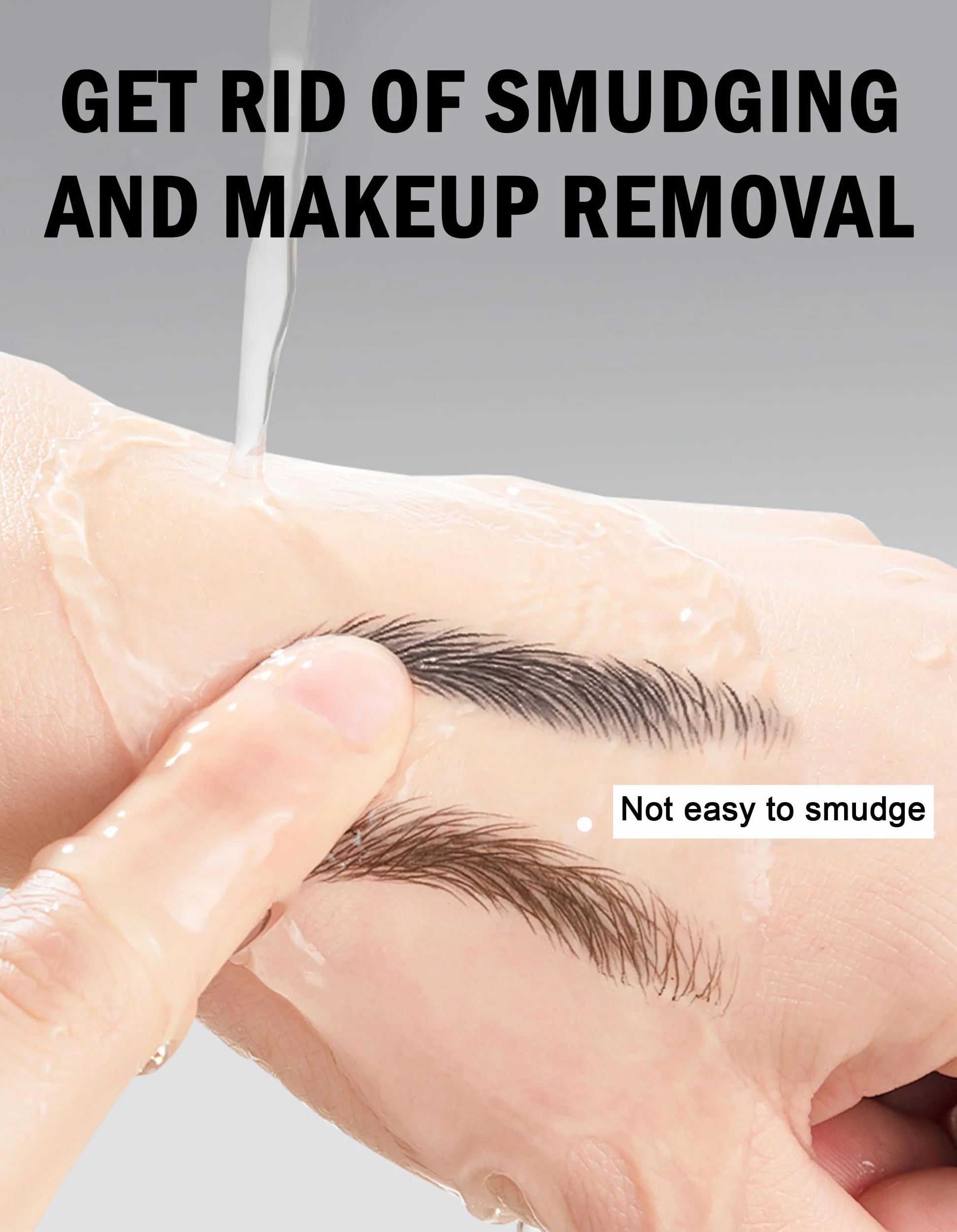 Erinde Braun Microblading kredka do brwi, trwała, wodoodporna i odporna na wycieranie, naturalne i zdefiniowane brwi, z mikrorozgałęzionym aplikatorem #02