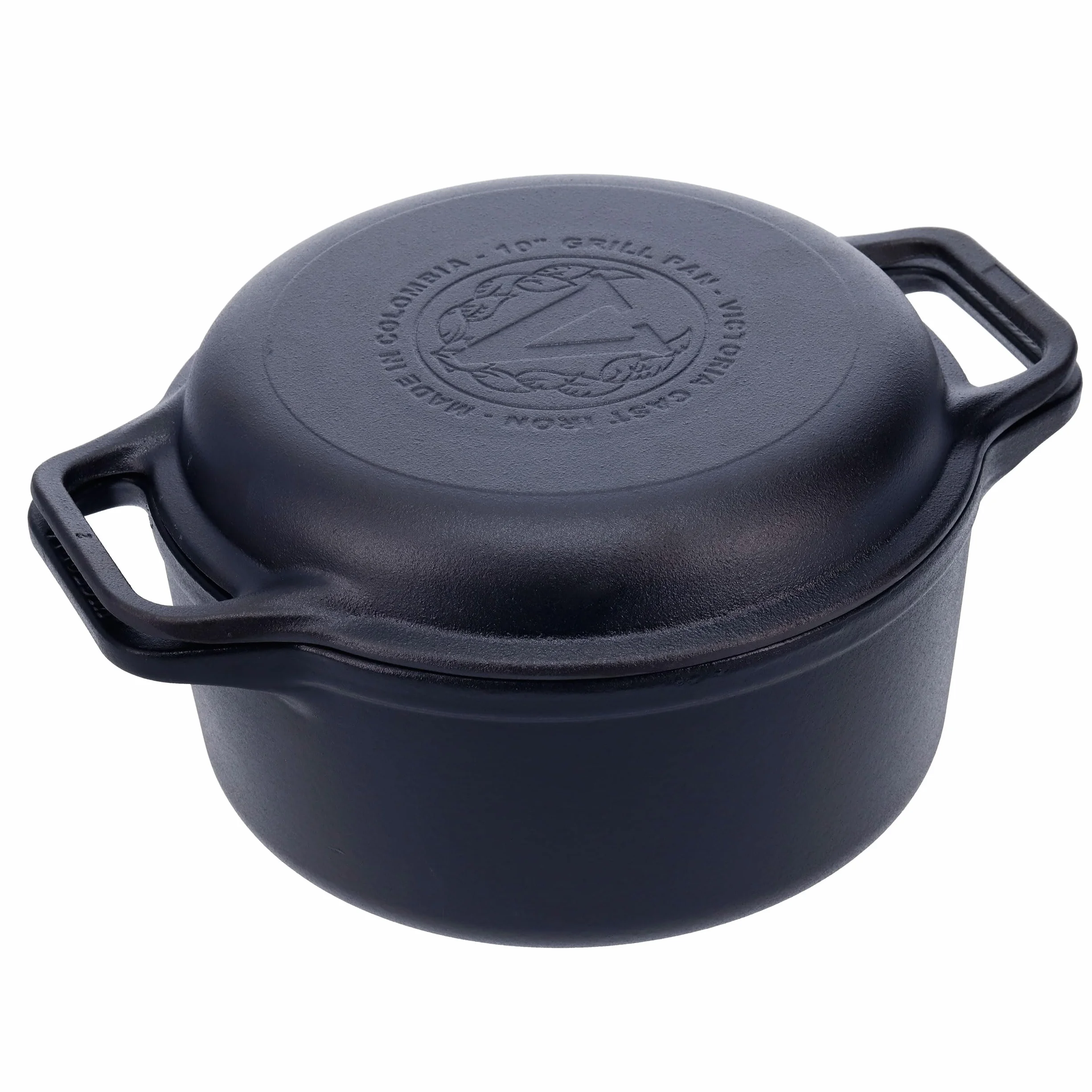 Victoria Garnek żeliwny emaliowany 27 cm Cocotte 5,7 l zestaw 2 szt.