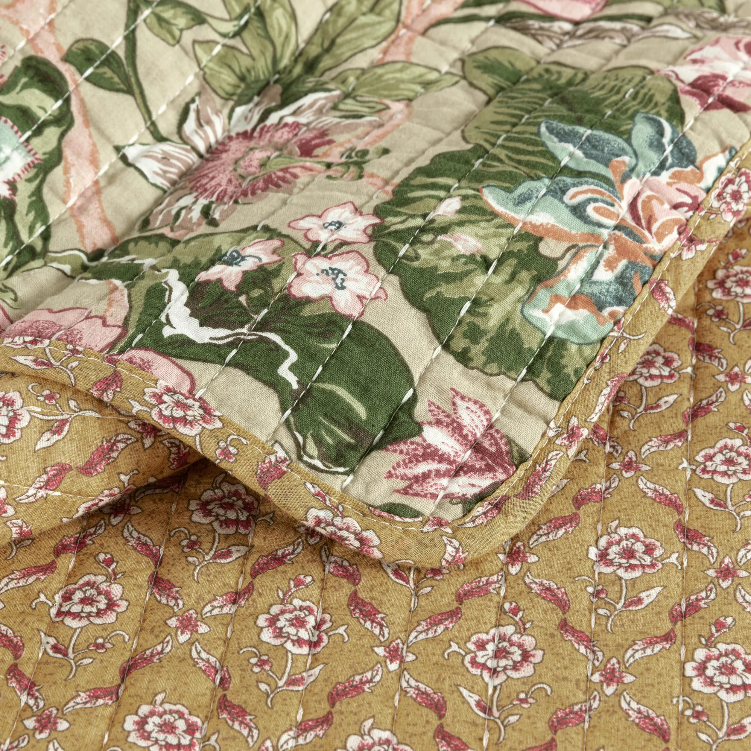 Chezmoi Collection Kołdra Patchworkowa 100% Bawełniana Queen