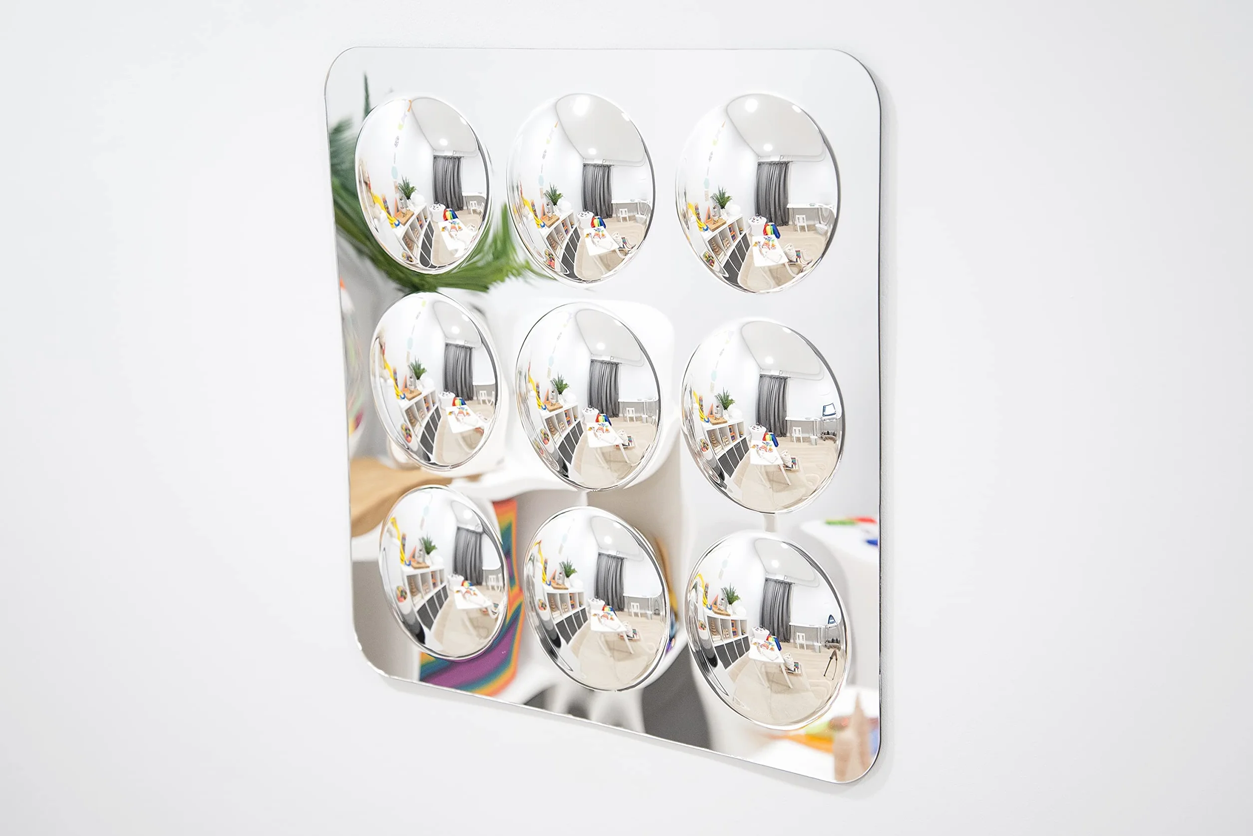 TickiT 72408 Large 9-Domed Acrylic Mirror Panel