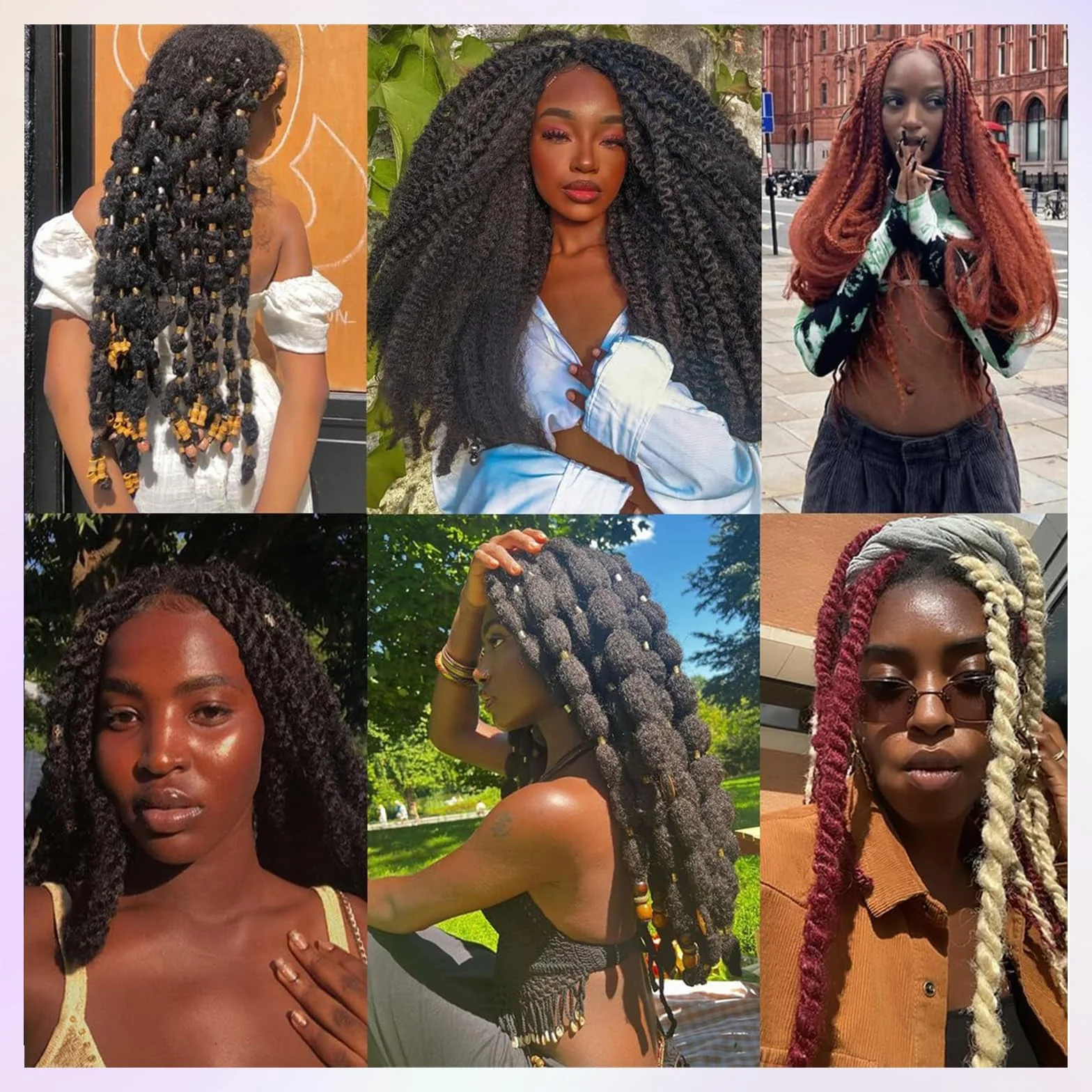 Marley Twist Warkocze Afro Kinky Curly Cuban Twist Warkocze Marley Twists Warkocze Crochet Warkocze Synthetic Senegalese Twists Warkocze do przedłużania włosów dla kobiet (1b, 45,7 cm/3