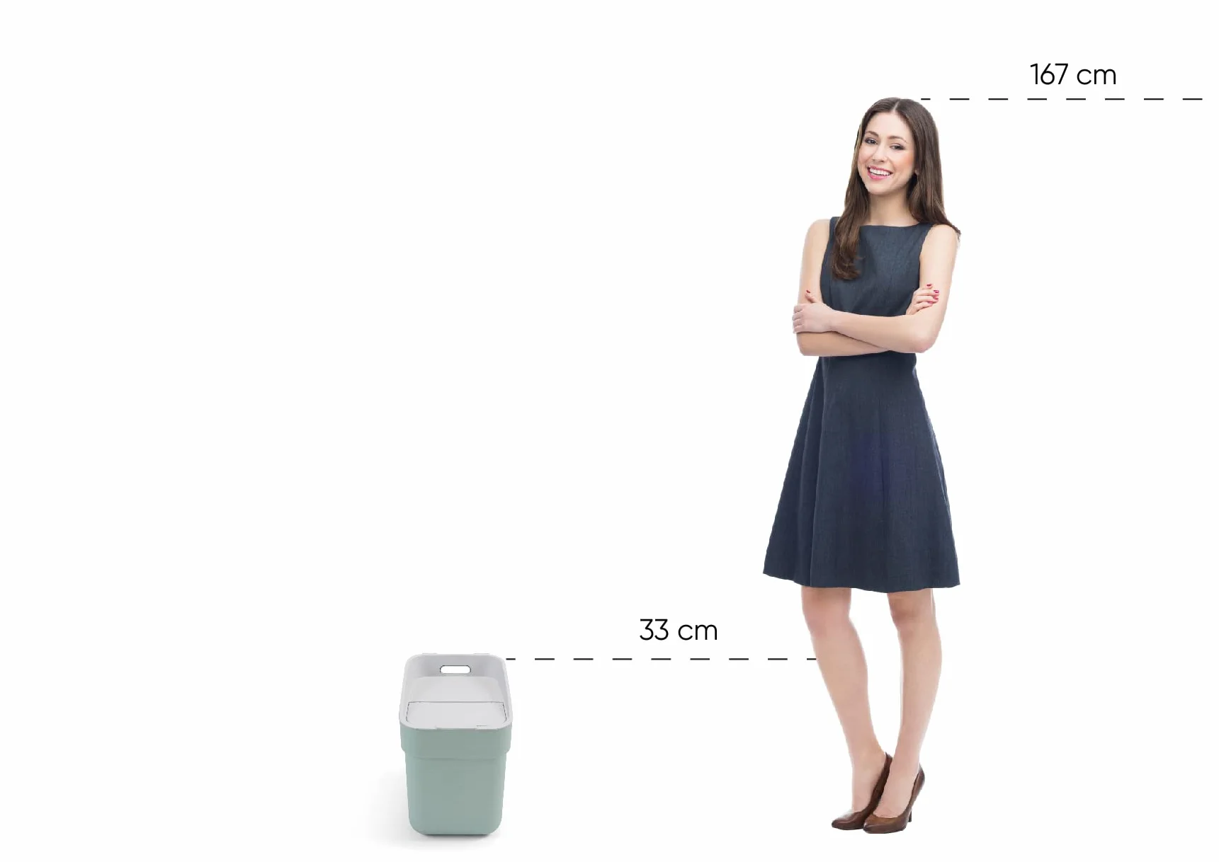 CURVER Kosz na śmieci 10L Ready To Collect biały z uchwytem ściennym