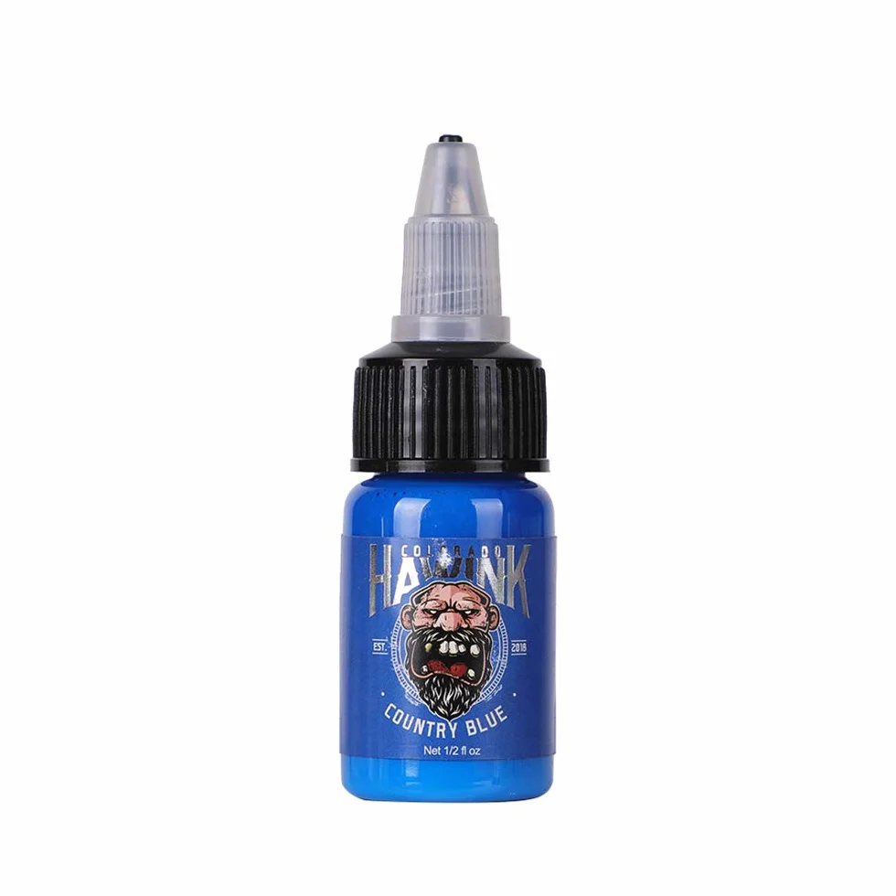 HAWINK Zestaw tuszu do tatuażu 15ml (1/2 oz) Zestaw pigmentów 14 kolorów Tusz do tatuażu USA TI203-15-14