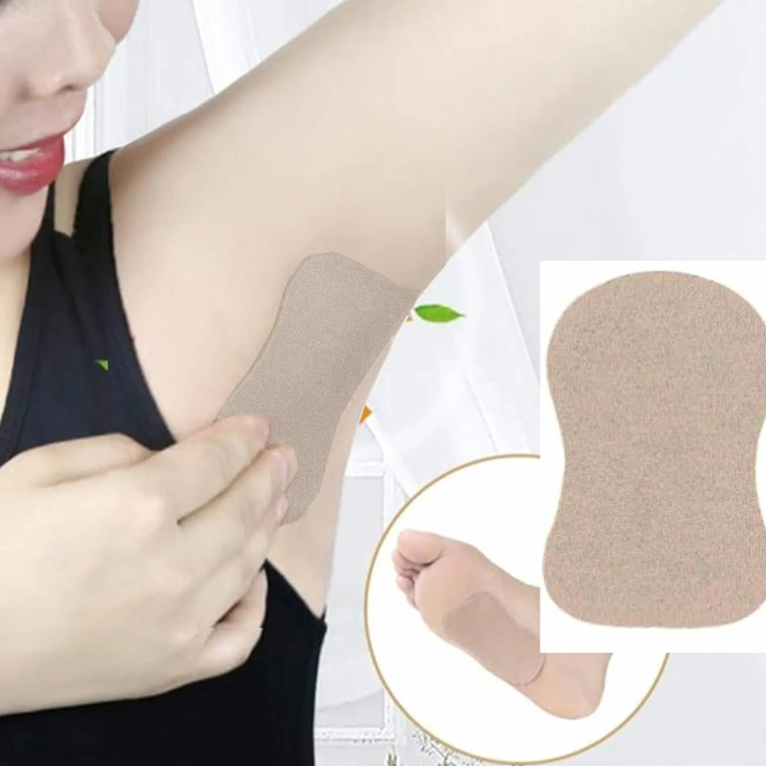 Wkładki przeciwpotowe pod pachami, Wkładki przeciwpotowe Pod pachami Niewidoczne,5 szt. Łatek przeciwpotowych Wkładki przeciwpotowe - Sweat Guard Soft redukuje nieprzyjemny zapach,