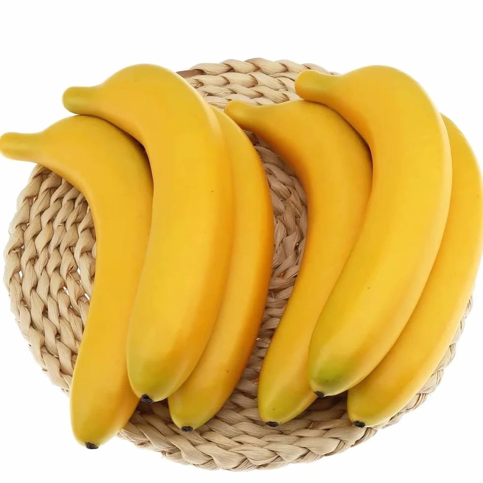 LATRAT 10 sztuk sztucznych bananów dekoracyjnych, realistycznych owoców na imprezę