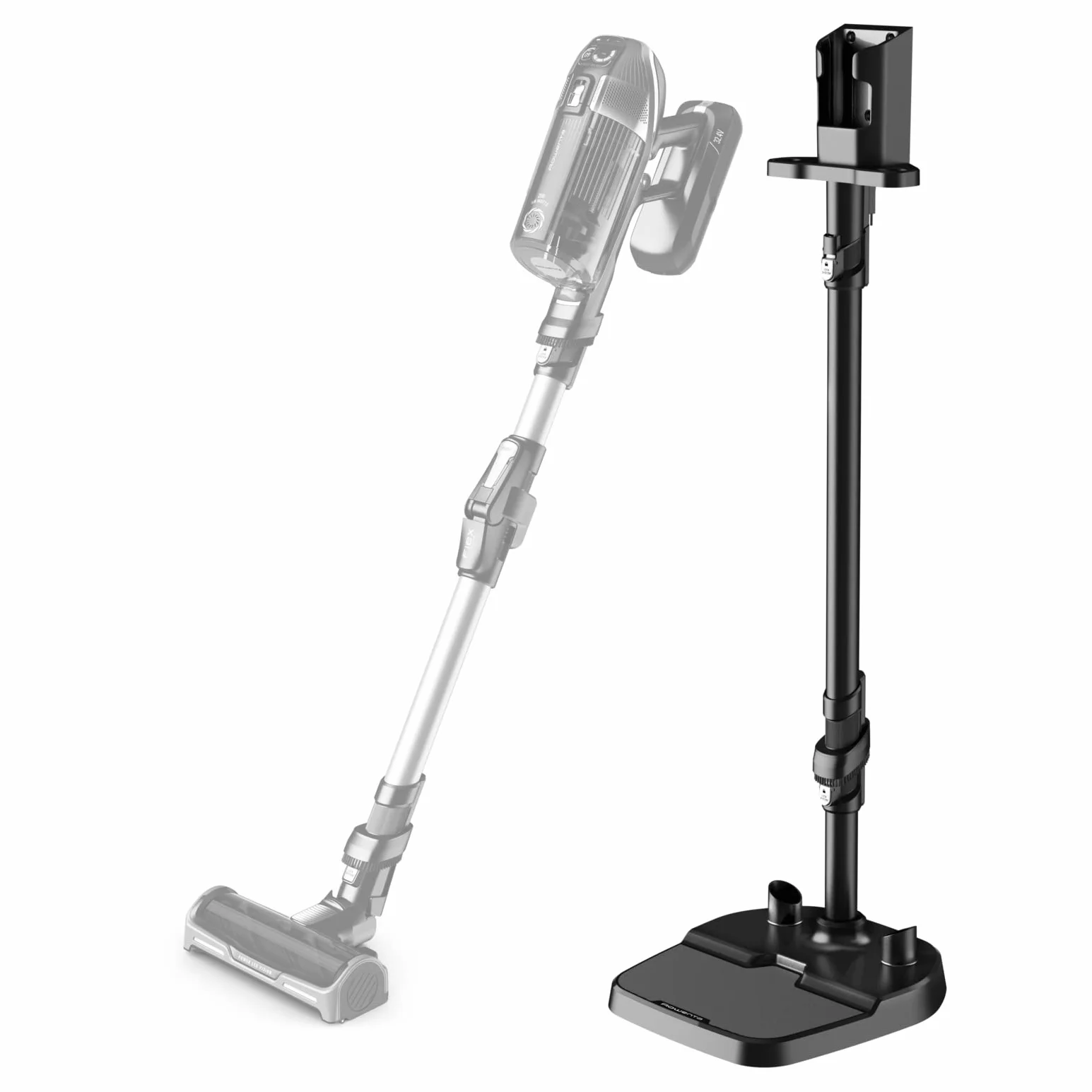 Rowenta ZR905003 X-Force | do wszystkich modeli X-Force Flex 14.60 RH99xx stacja dokująca | szybkie czyszczenie | kolor szary