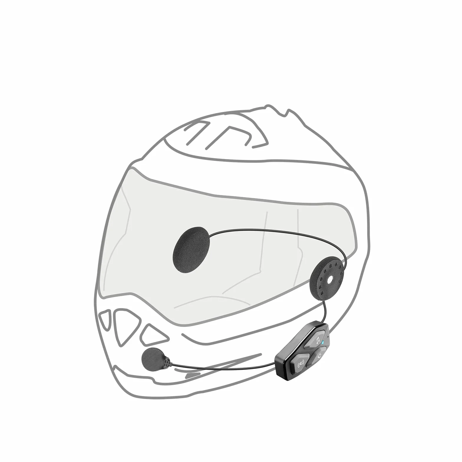 INTERPHONE U-COM3 | Podwójne | Bluetooth 5.1 Motocykl motocyklowy motocykl motocyklowy, 32 mm słuchawki, motocykl I Używam motocykli, odległość 500 m, 10 godzin autonomii, muzyka, GPS, IP67 Waterproof