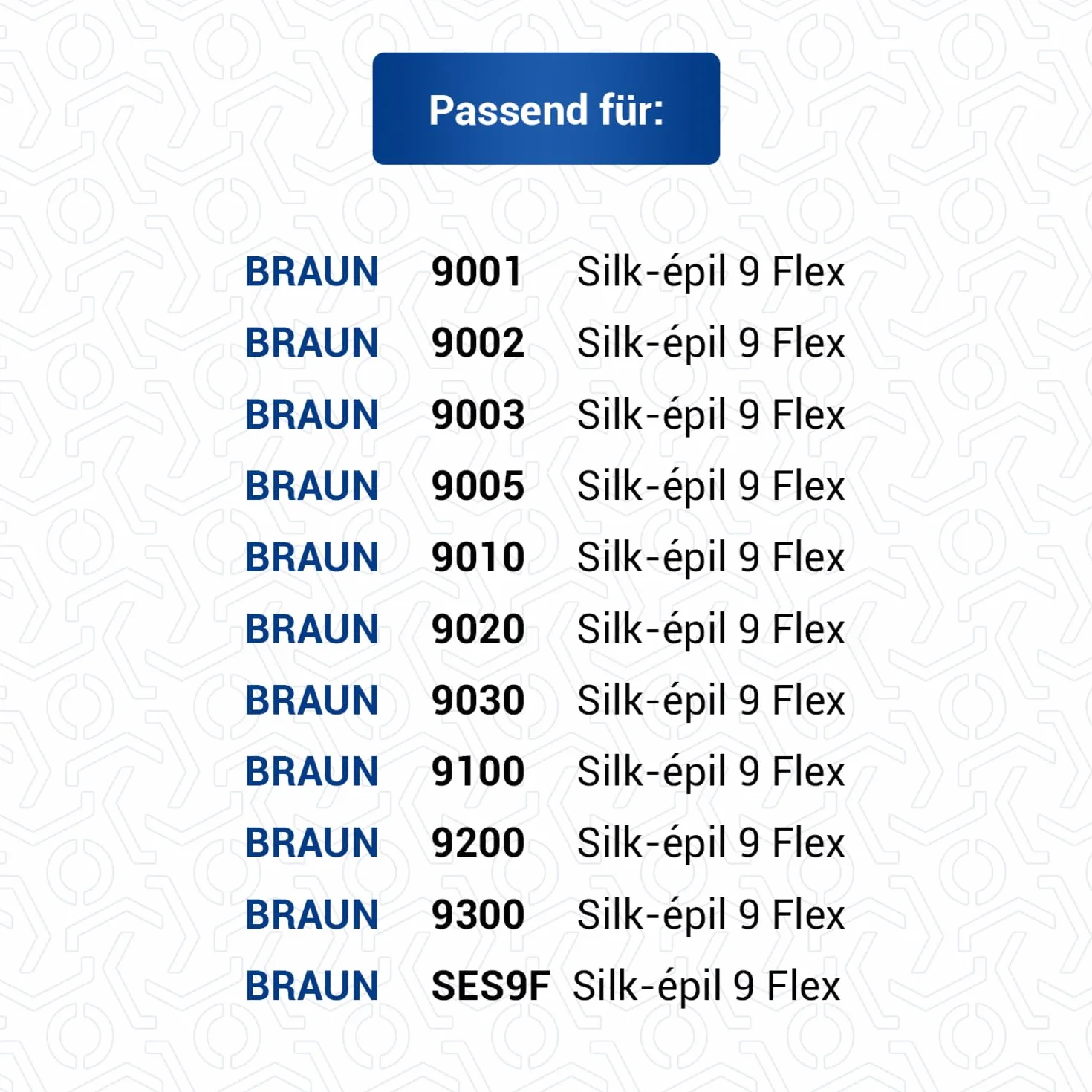 VIOKS Flex część tnąca zamiennik depilatora Braun 81719636 Silk-épil SE 9 Flex