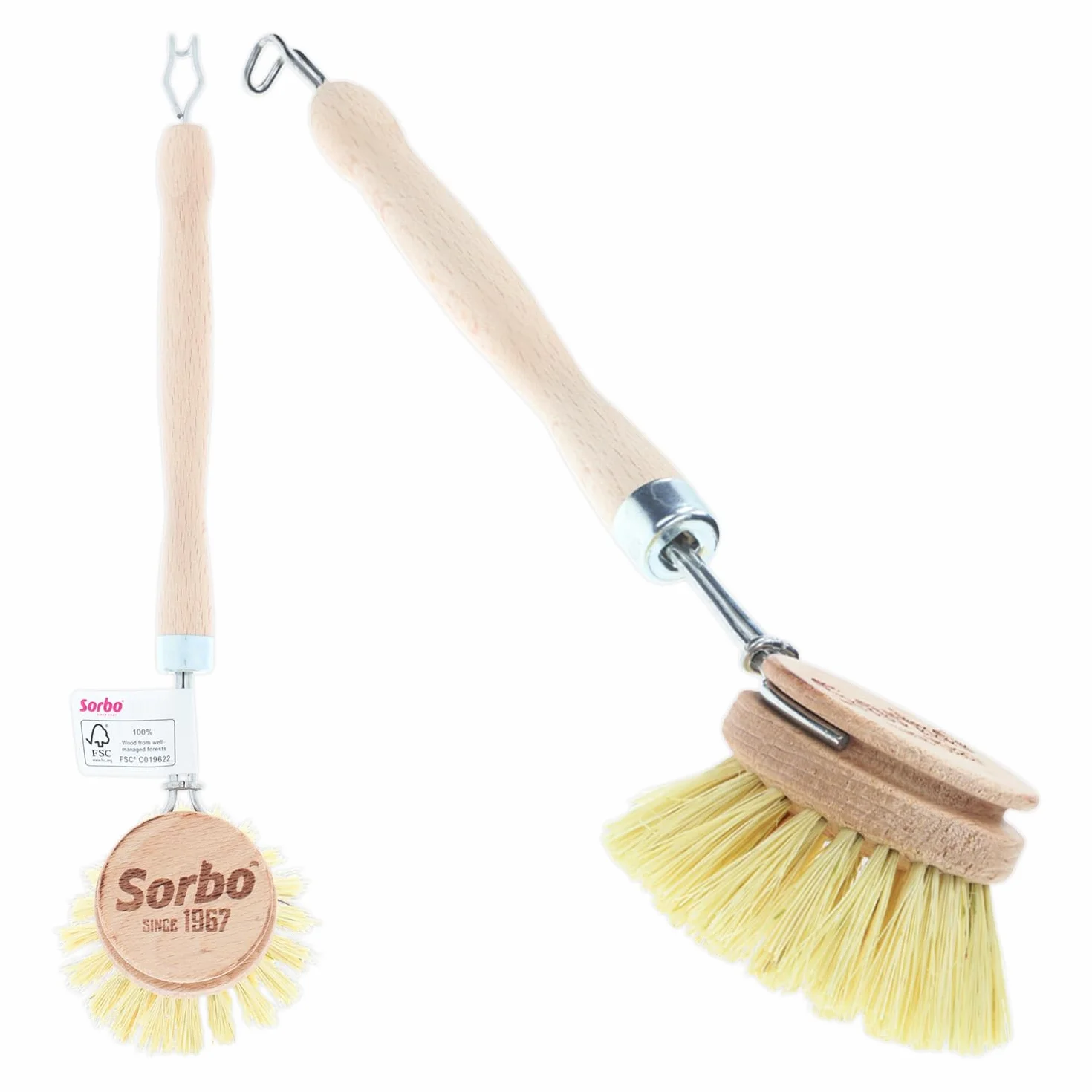 Sorbo Washing Brush Wood 26 cm