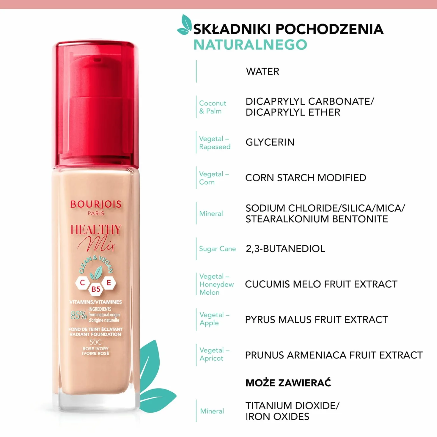 Bourjois Healthy Mix Podkład, 54 N Beige, 30 ml