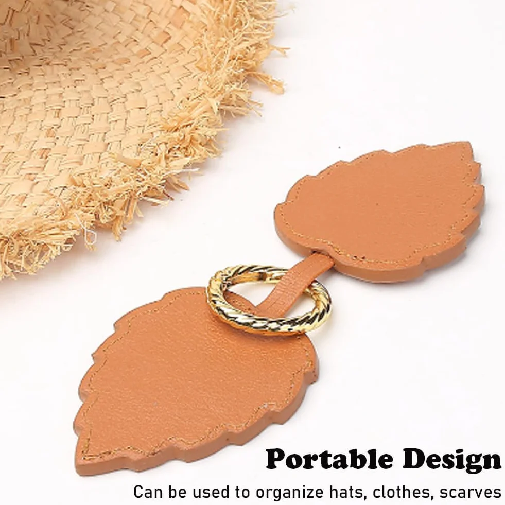 2 sztuki Travel Magnetic Hat Clip Clip Magnetic Heart, Portable Hat Clip, Women's Bag Hat Clip, Outdoor Travel Clip, męski klips do kapelusza, czarny, brązowy