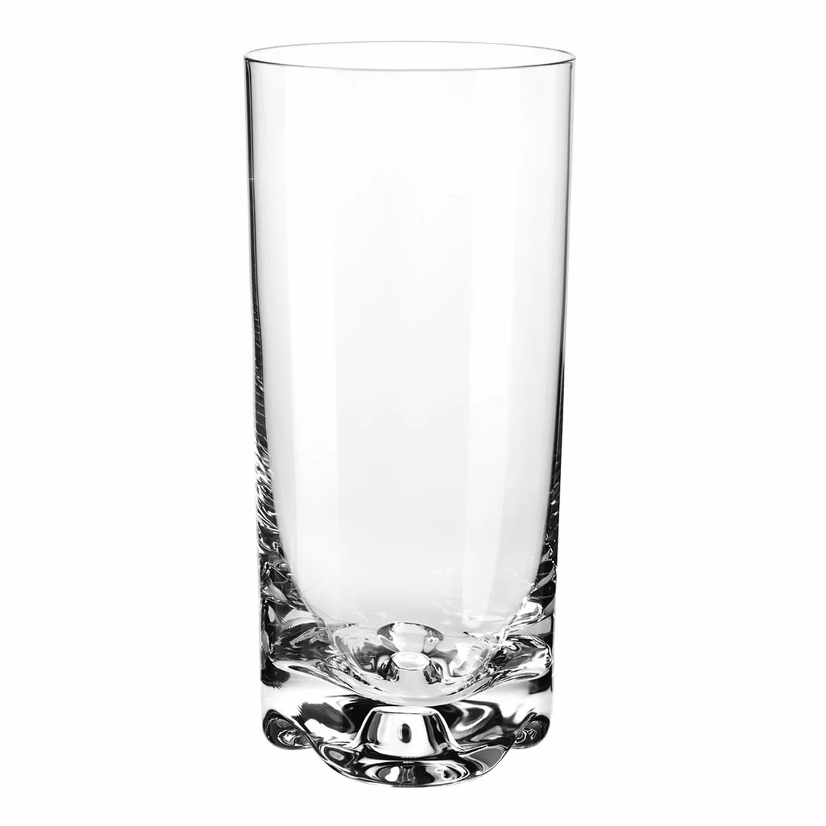 KROSNO Szklanki do napojów | Zestaw 6 x 350 ml | Kolekcja Mixology | Efektowne, trójdzielne dno | Prosta forma | Bezołowiowe szkło kryształowe| do koktajli, soków i wody | Można myć w zmywarce