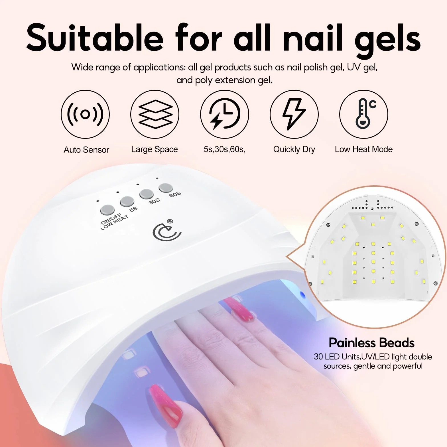 COSCELIA Zestaw paznokci półtrwałych z lampą LED, 20 kolorów półtrwałego lakieru do paznokci i 3 kolorów żelu Poly Extension z błyszczącym i matowym podkładem, dla kobiet, zestaw do paznokci