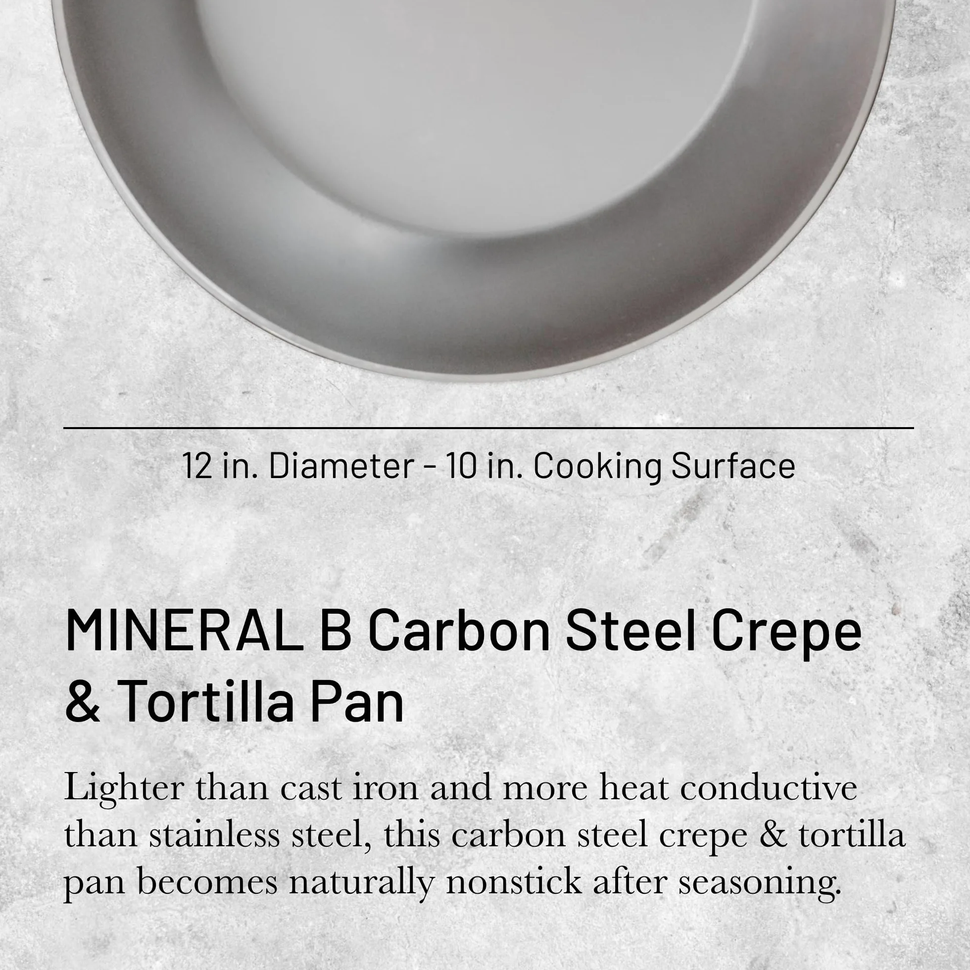 de Buyer Patelnia do naleśników MINERAL B ze stali żelaznej 30 cm srebrna