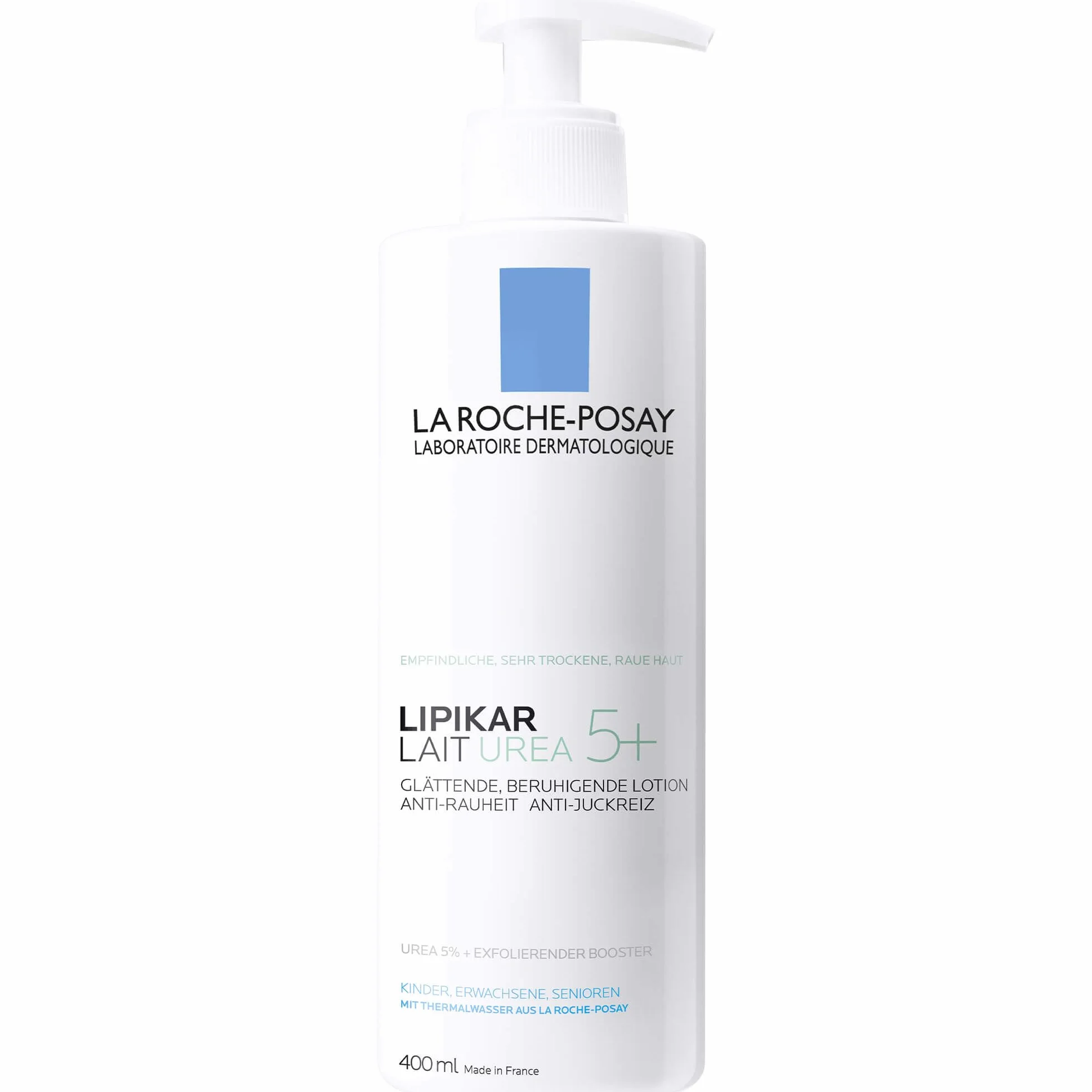 La Roche Posay Lipikar Lait Urea 5%, nawilżający balsam do ciała z mocznikiem i masłem shea, mleczko do ciała dla szorstkiej, suchej skóry u dzieci i dorosłych, łagodzi swędzenie, 400 ml