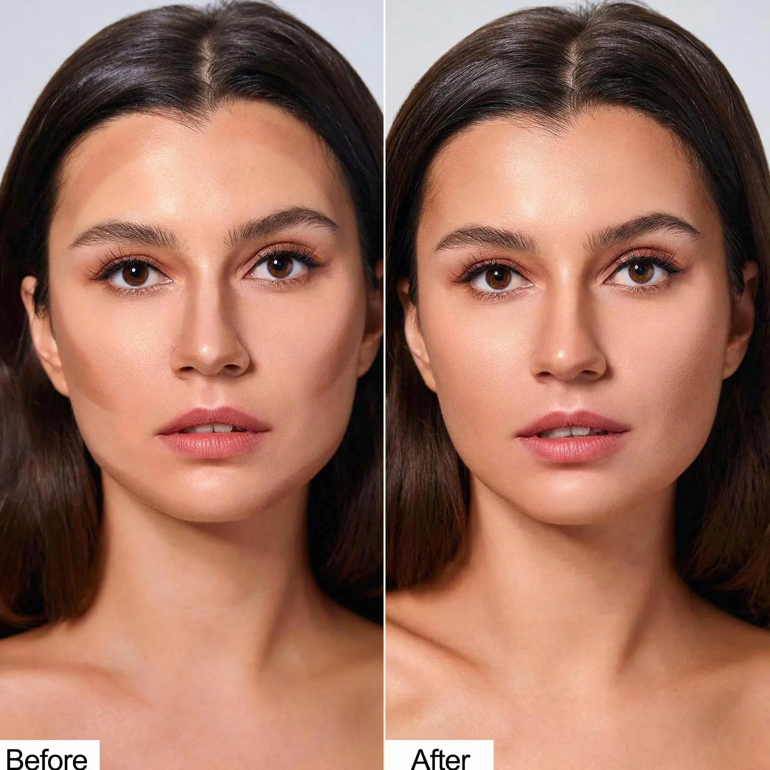 Erinde Płynny bronzer i konturowanie, długo utrzymujące się naturalne konturowanie, wysoko pigmentowane, matowe wykończenie, łatwe blendowanie, do makijażu konturowanego, wegański, naturalny brąz