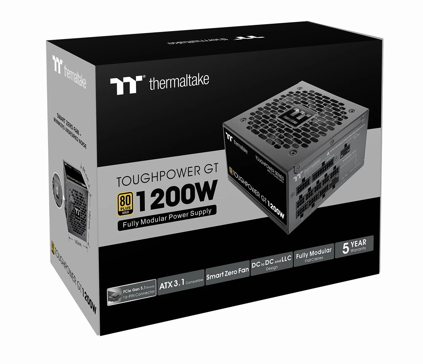 Thermaltake Toughpower GT 1200W | ATX 3.1 | PCIe 5.1 | 80+ GOLD | Modular