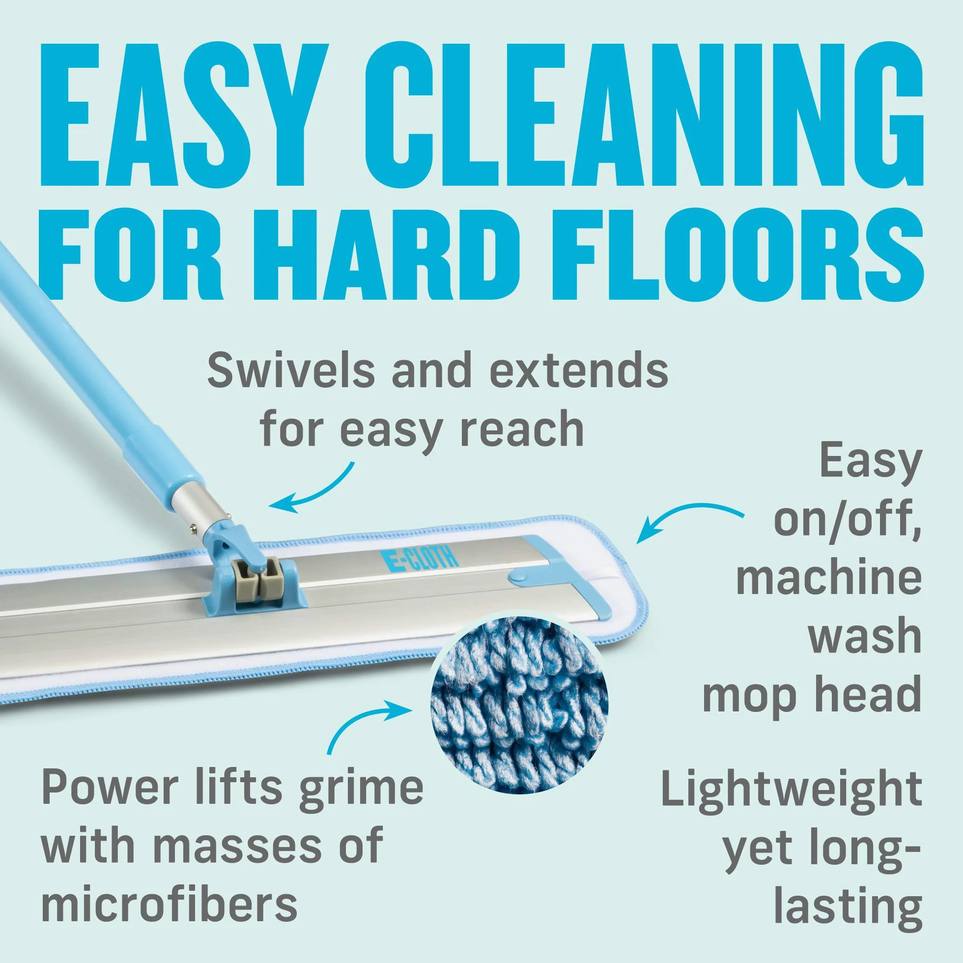 E-Cloth Deep Clean Mop, mikrofibra, niebieski, 1 sztuka