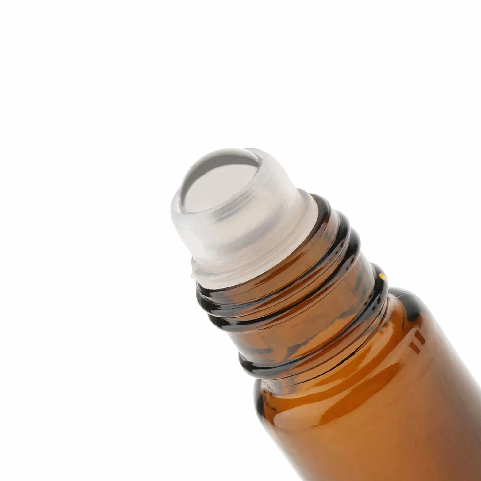 Topsky Puste szklane butelki w kulce ze stali nierdzewnej, na olejki eteryczne, balsamy, perfumy brązowe (24 sztuki, 10 ml)