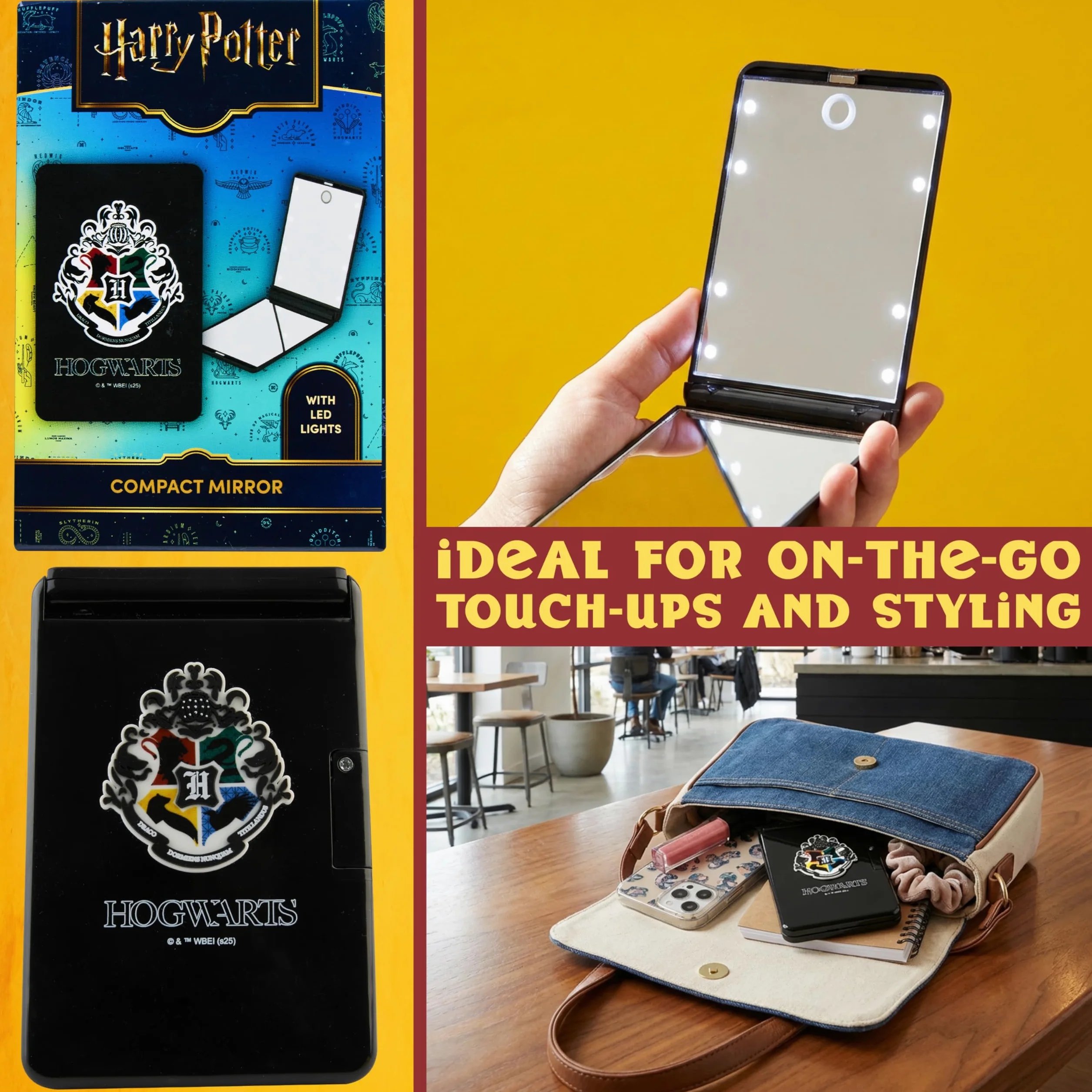Get Trend Harry Potter lusterko do makijażu ze światłem (czarne)
