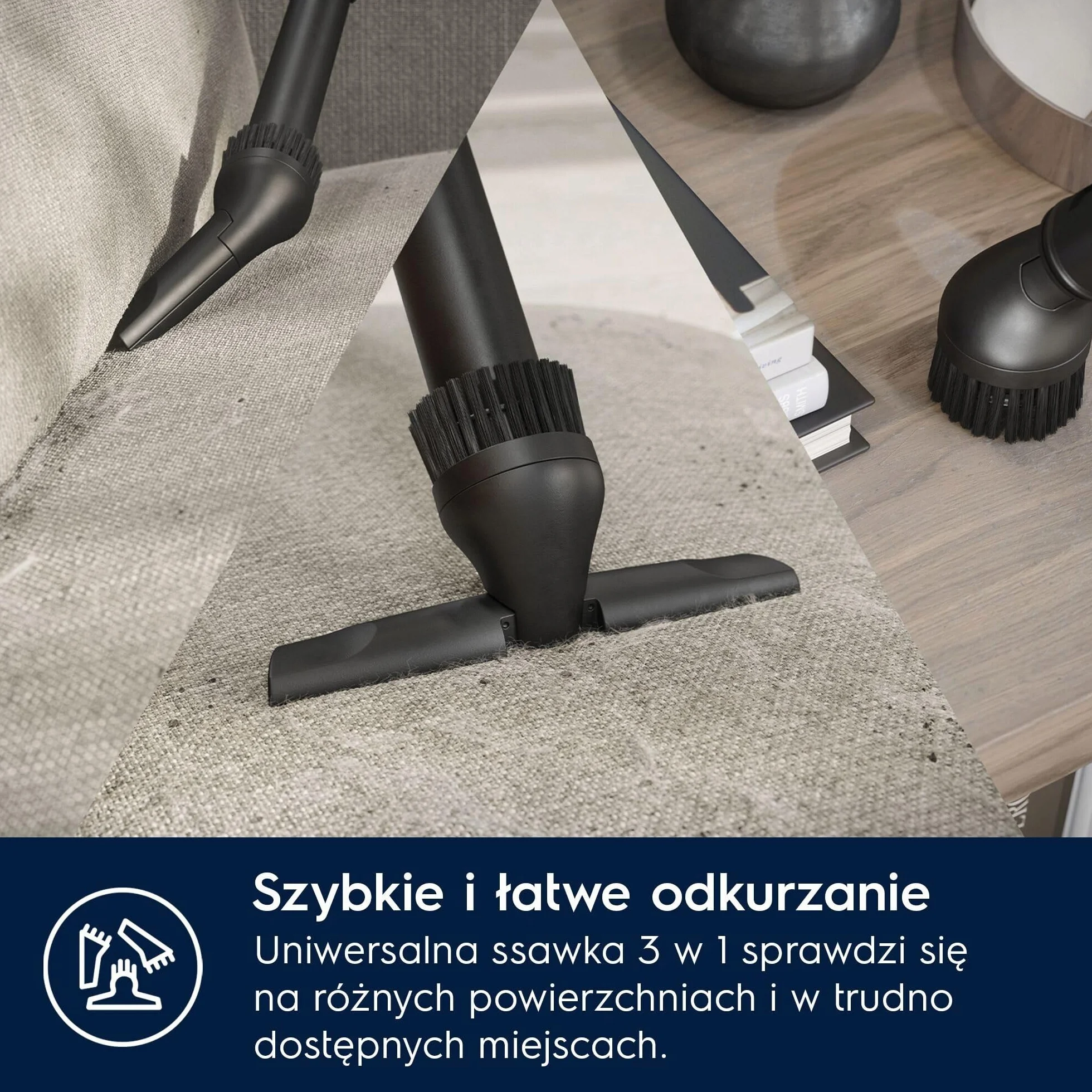 Electrolux Odkurzacz Workowy Clean 600 EB61C3WBL 73 dB 99,99% skuteczność odkurzania Kompaktowy 12 m Brąz