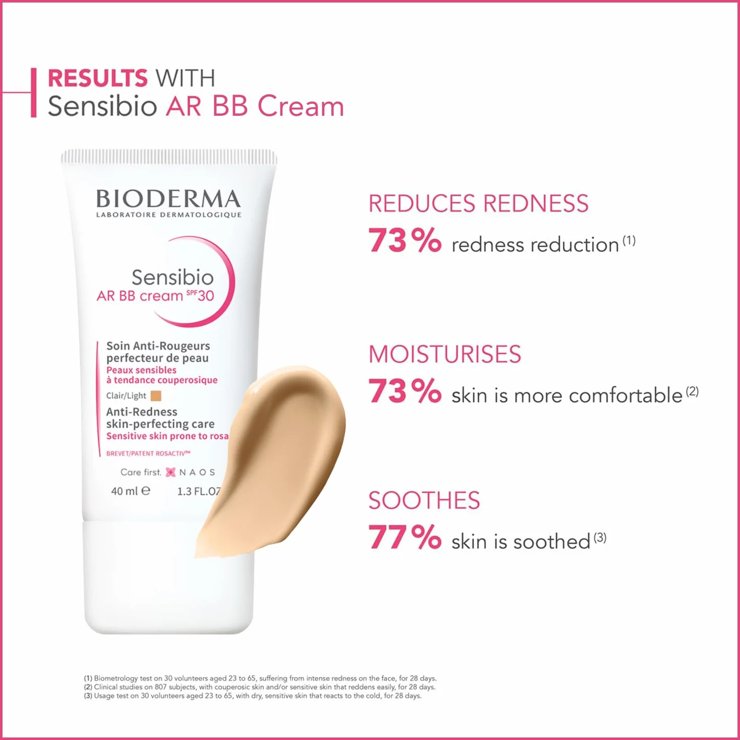 BIODERMA Sensibio AR BB Cream LSF 30 getönt bei empfindlicher, zu Rötungen neigender Haut, 40 ml Kremowa
