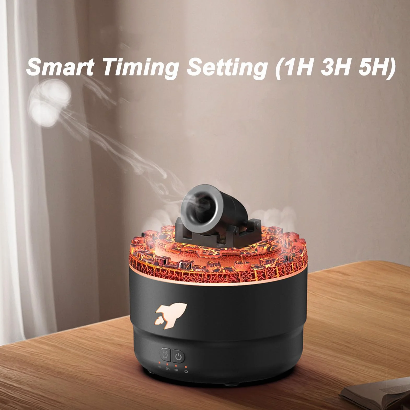Nawilżacz Cannon z Timerem LED do Sypialni Aromaterapia