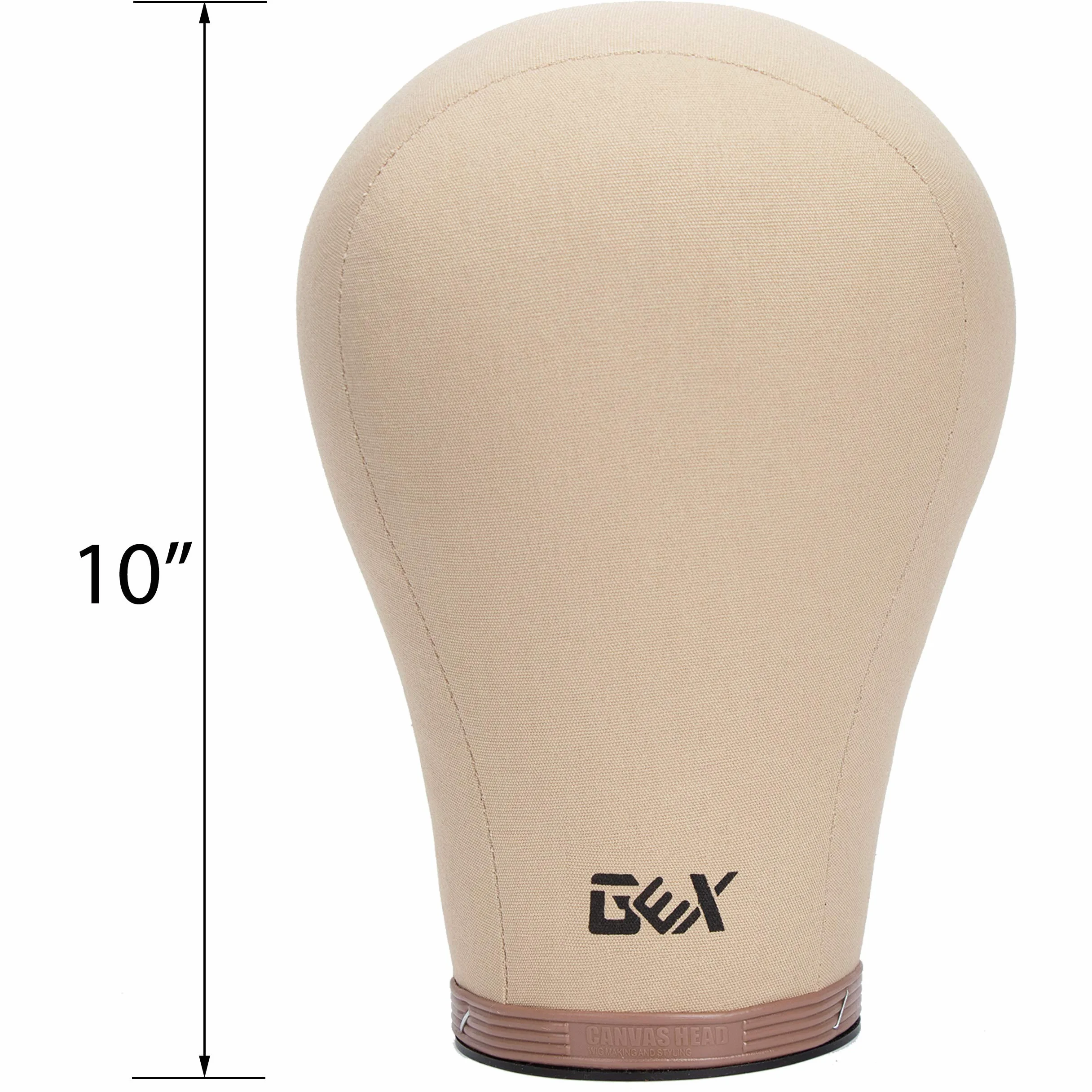 gexworldwide GEX 50.8-61.0 cm Cork Canvas Block Head Manekin Head Wig Display Styling Head With Mount Hole 56 cm