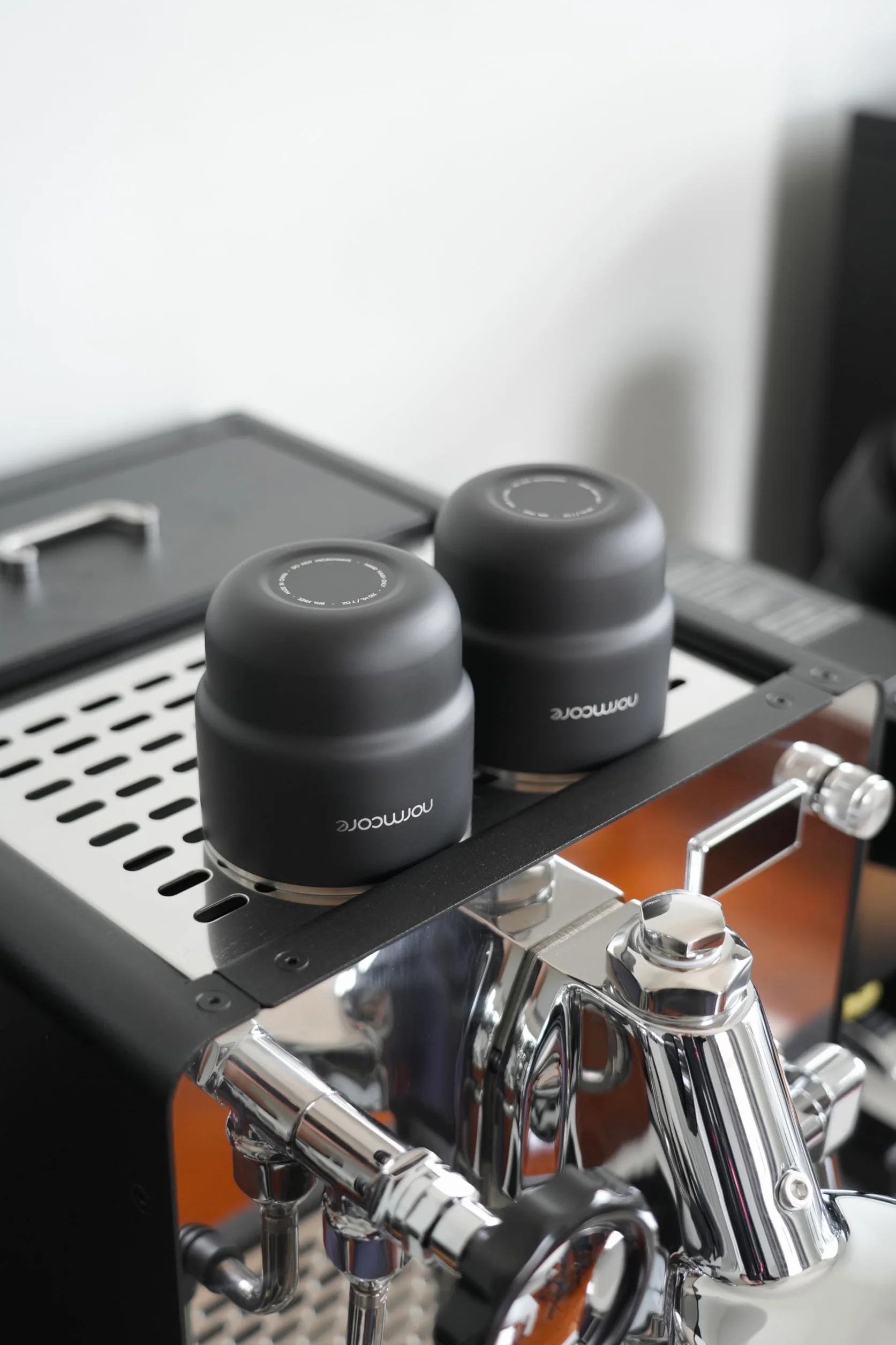 Normcore Filiżanki do kawy espresso 200 ml kubki ze stali nierdzewnej z powłoką ceramiczną 2 sztuki czarne