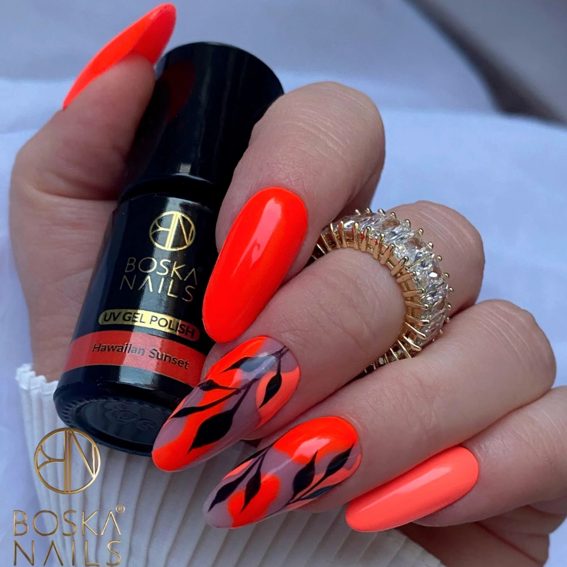 Boska Nails Island Paradise Hybrid zestaw lakierów do paznokci, kolekcja 8 neonowych i pastelowych kolorów, letni manicure, trwały do 3 tygodni, 6 ml butelki