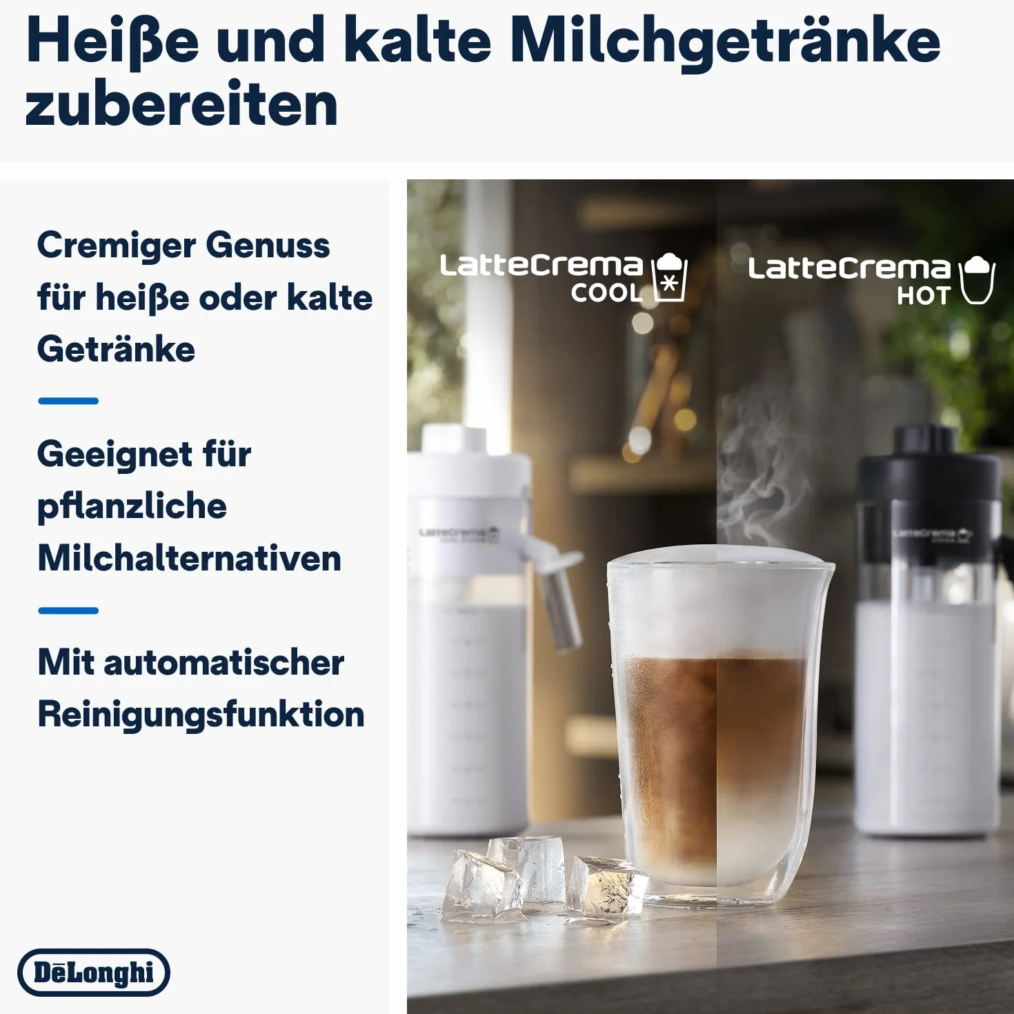 De'Longhi Eletta Explore Cold Brew ECAM452.67.G, Automatyczny Ekspres do Kawy z LatteCrema Hot i Cool, Cold Extraction, Szary